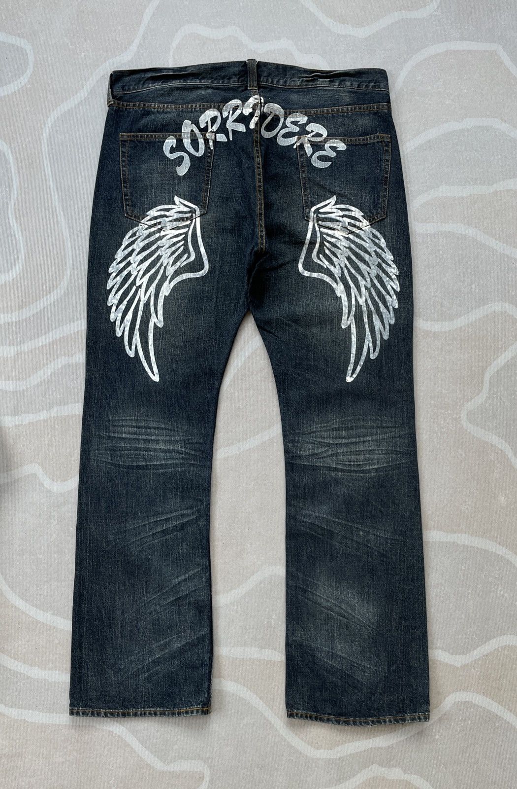 Other Sorridere Wings Printed Jeans (LG140) Size US 38 / EU 54 - 1 Thumbnail