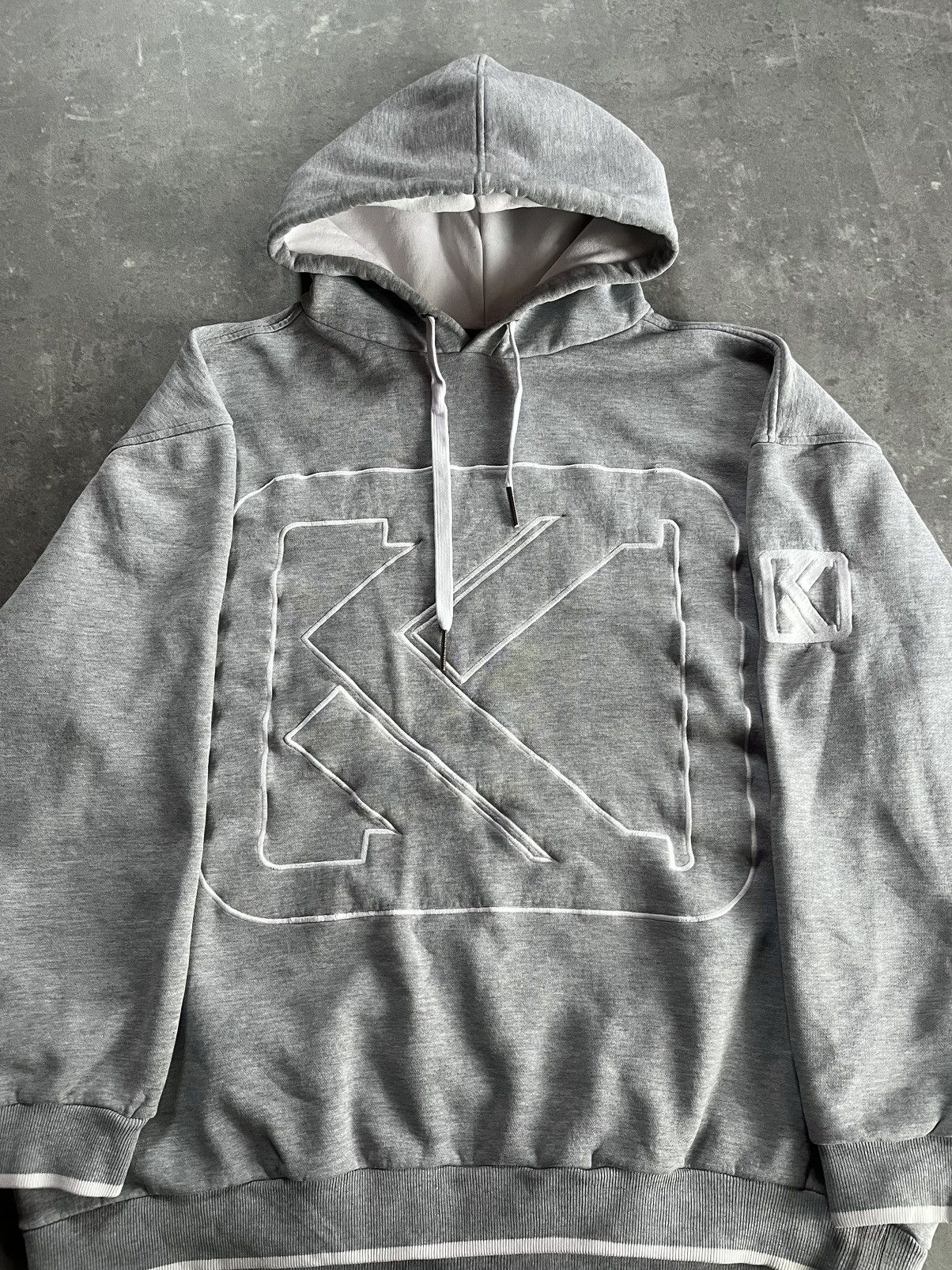 Karl Kani Karl Kani Big K Logo Baggy Grey Hoodie XL XXL Boxy Rare Size US XL / EU 56 / 4 - 8 Thumbnail