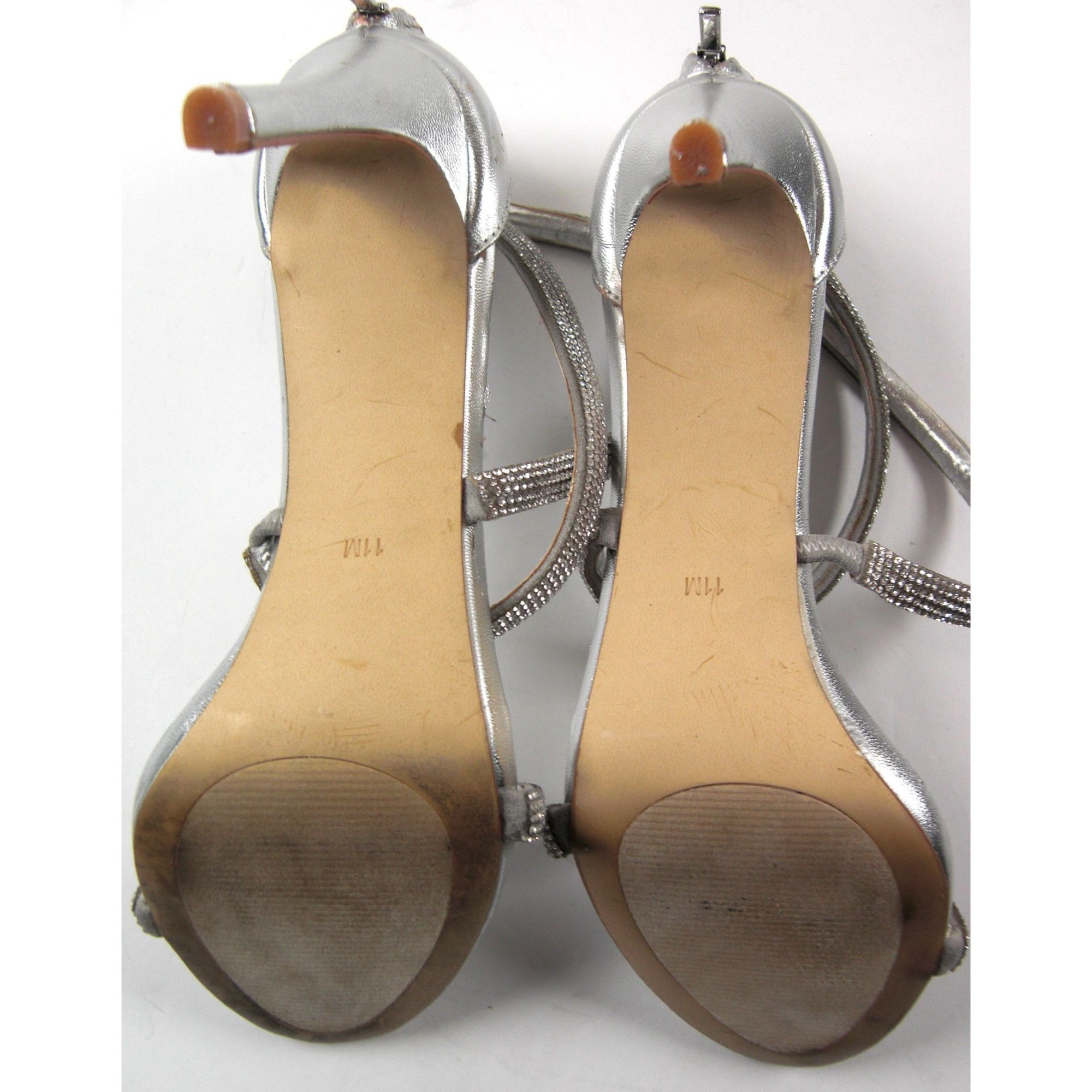 Other Steve Madden Rhinestone Silver Size 11 Heels Sandals Open To Size US 11 / IT 41 - 8 Thumbnail