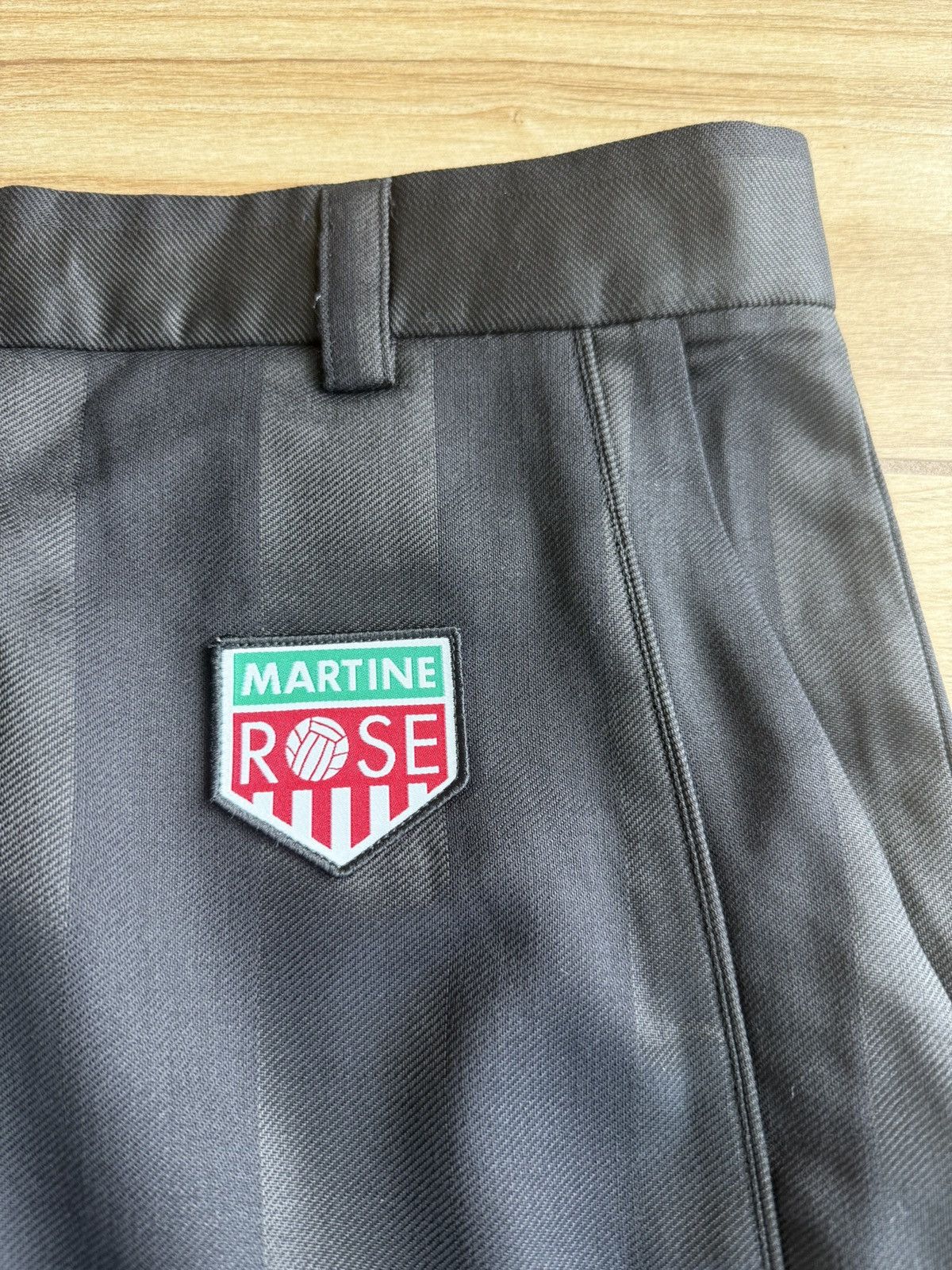 Martine Rose Martine Rose Striped Virgin-wool Track Pants In Black Size US 35 - 3 Thumbnail