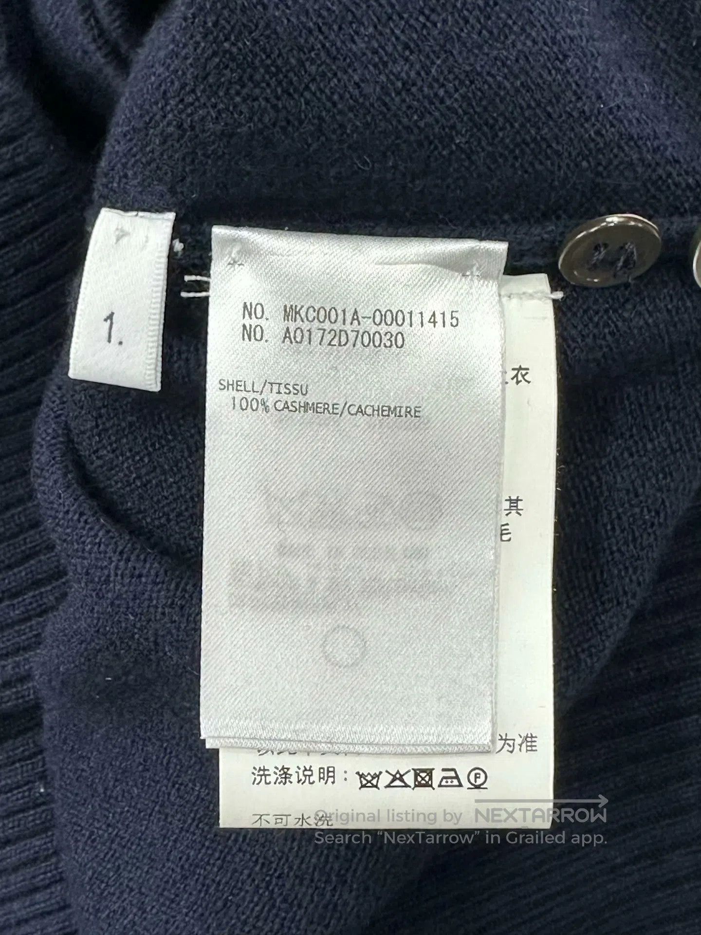 Thom Browne Thom Browne Navy Classic Four-stripe Wool Knit Cardigan| Size US S / EU 44-46 / 1 - 4 Thumbnail