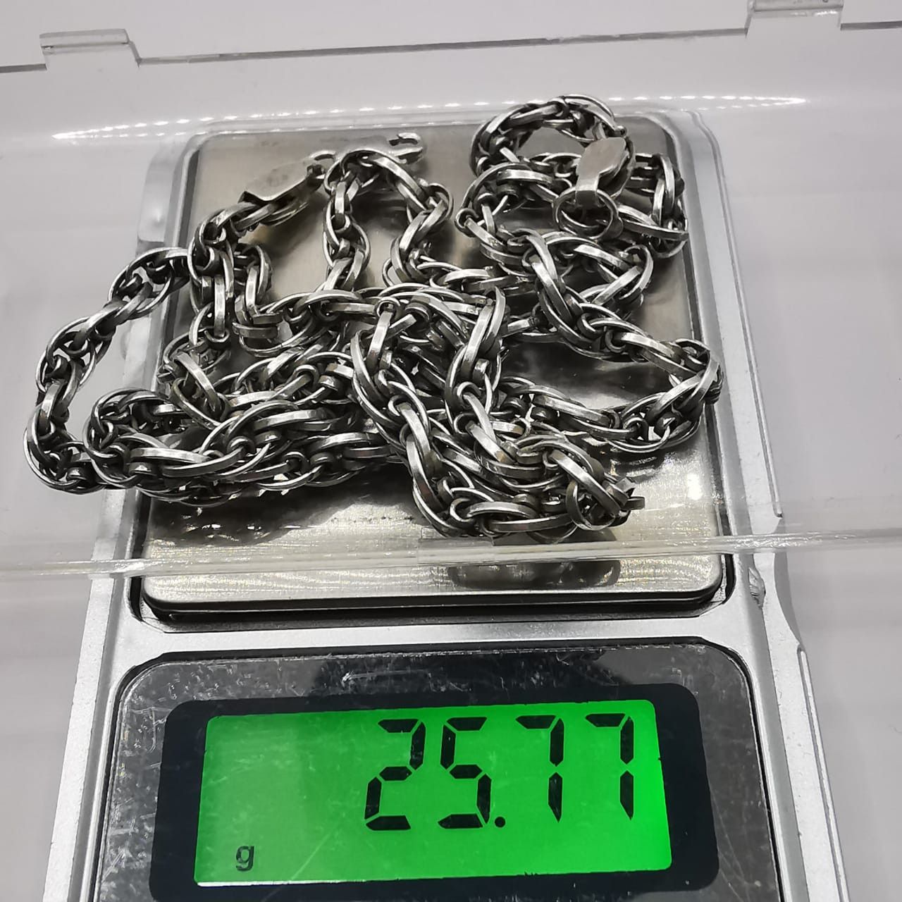 Sterling Silver Vintage Jewelry Chain, 925 Sterling Silver, Signed 25,77g Size ONE SIZE - 7 Thumbnail