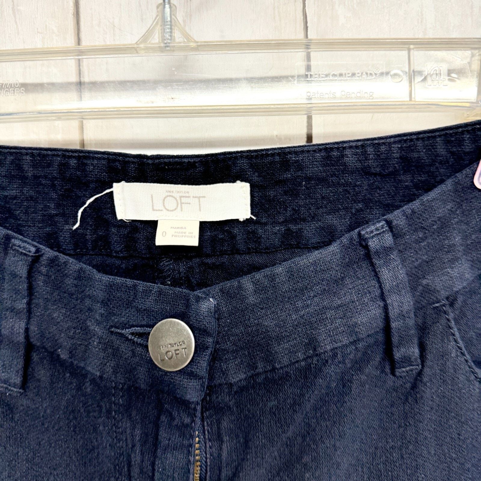 Loft Loft Pants Sz 0 Dark Navy Denim High Rise Relaxed Straight Size 25" / US 0 / IT 36 - 2 Thumbnail