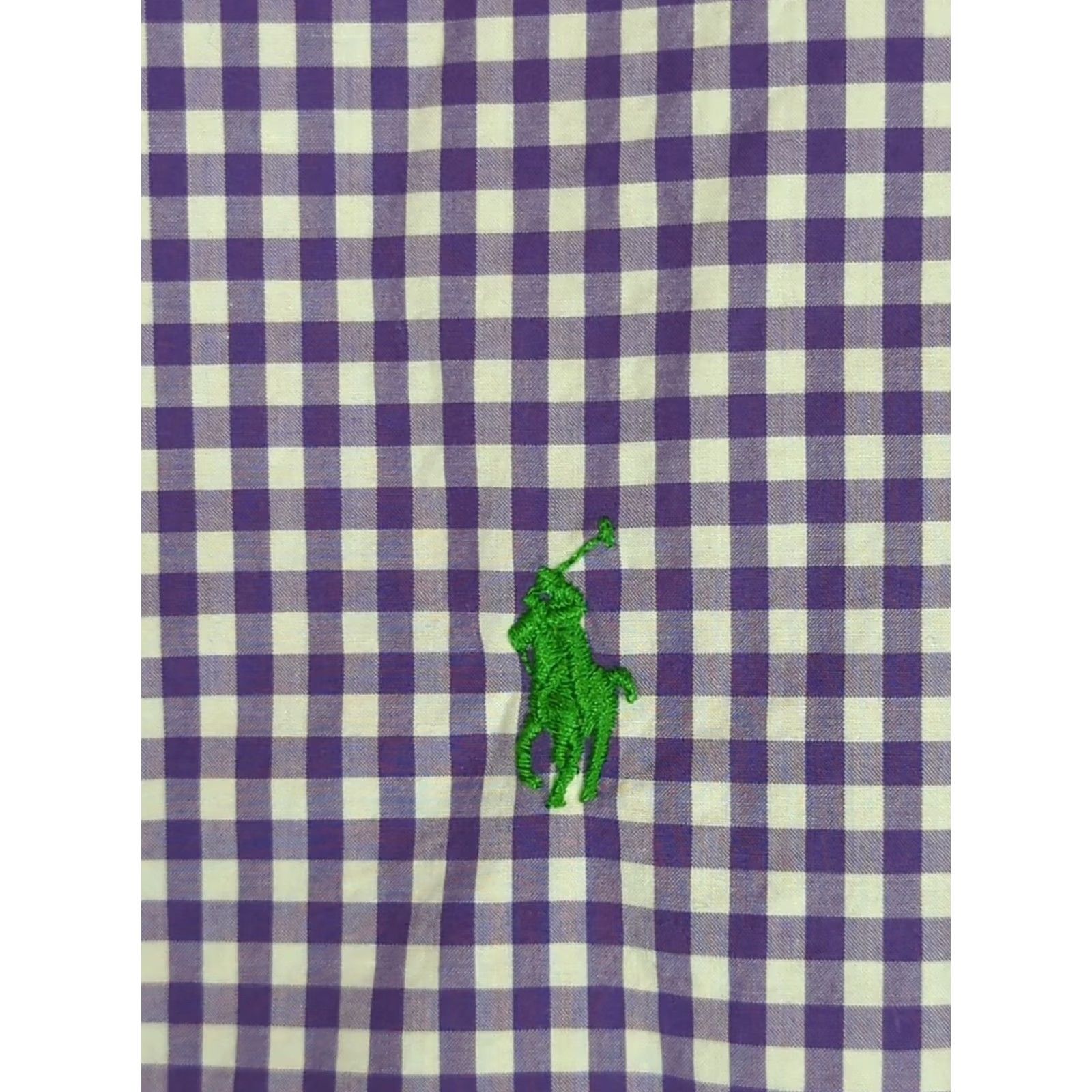 Polo Ralph Lauren Polo Ralph Lauren Shirt Mens XL Purple Gingham Button-Up Long Sleeve with Pony Logo Embroidered Pocket Classic Fit Size US XL / EU 56 / 4 - 6 Thumbnail