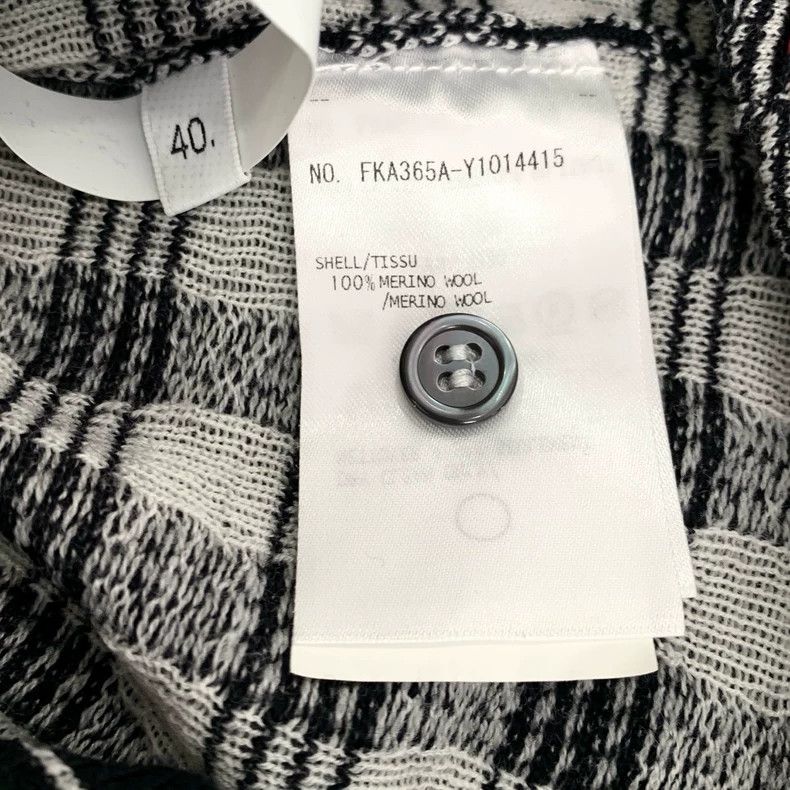 Thom Browne Thom Browne Black and gray plaid round neck wool knitted sh Size S / US 4 / IT 40 - 6 Thumbnail