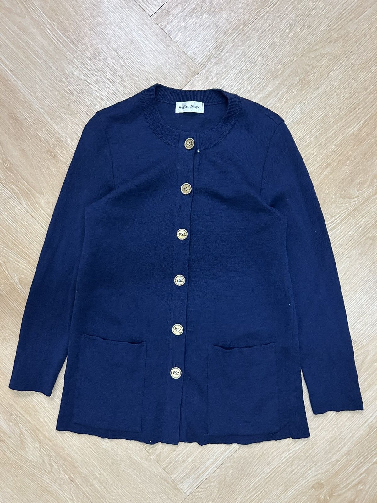 Vintage × Yves Saint Laurent Vintage Yves Saint Laurent big button logo Size M / US 6-8 / IT 42-44 - 1 Thumbnail