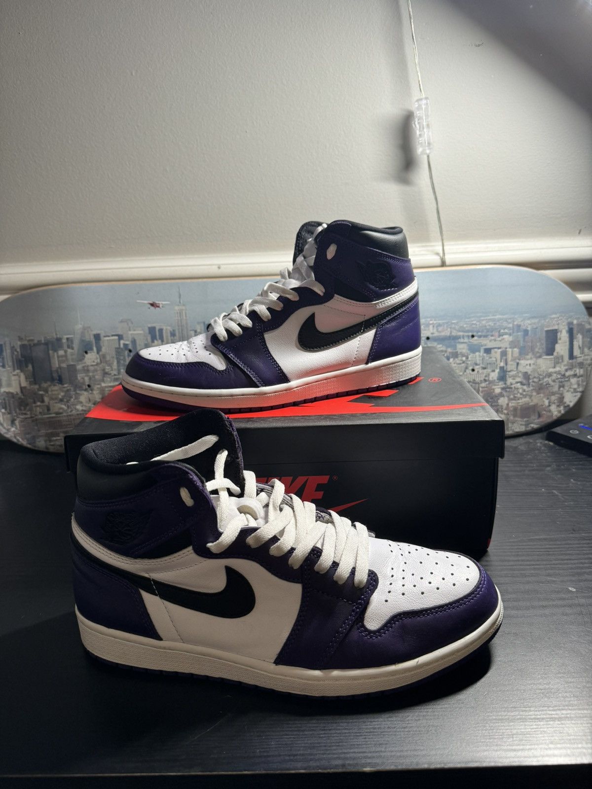 Jordan Brand × Nike Nike Air Jordan 1 Retro OG High Court Purple 2.0 2020 Size US 10 / EU 43 - 1 Thumbnail