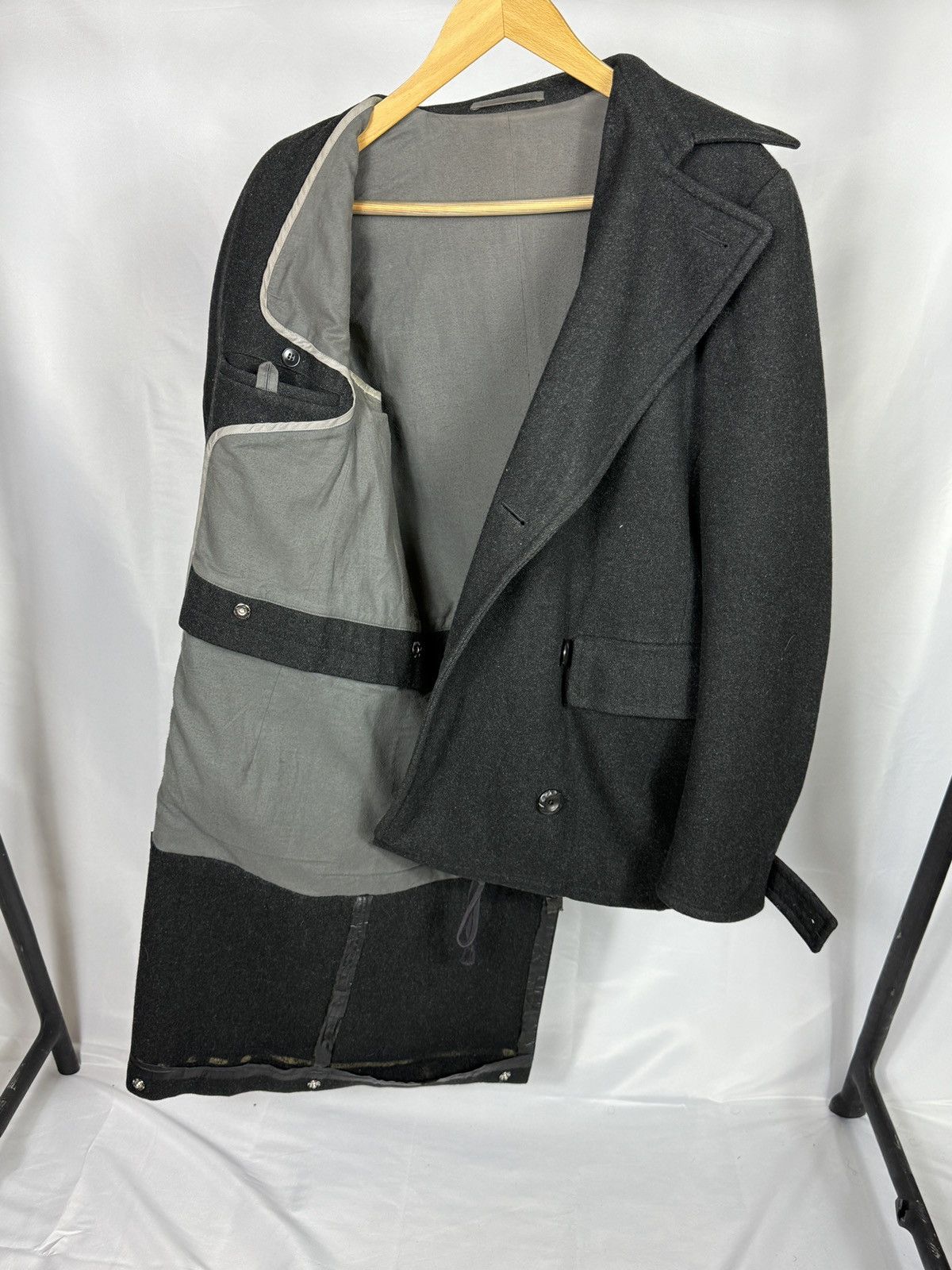 Carol Christian Poell Carol Christian Poell Adjustable Wool Coat – Made in Italy Size US M / EU 48-50 / 2 - 2 Thumbnail