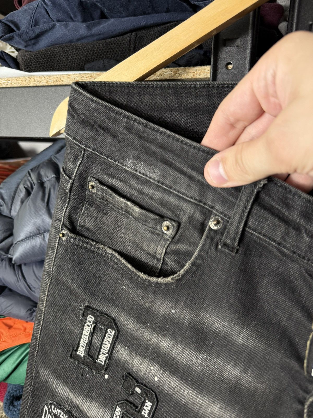 Dsquared2 Dsquared2 Distressed Black Jeans Size 48 Patch Logo Slim Fit Size US 32 / EU 48 - 8 Thumbnail
