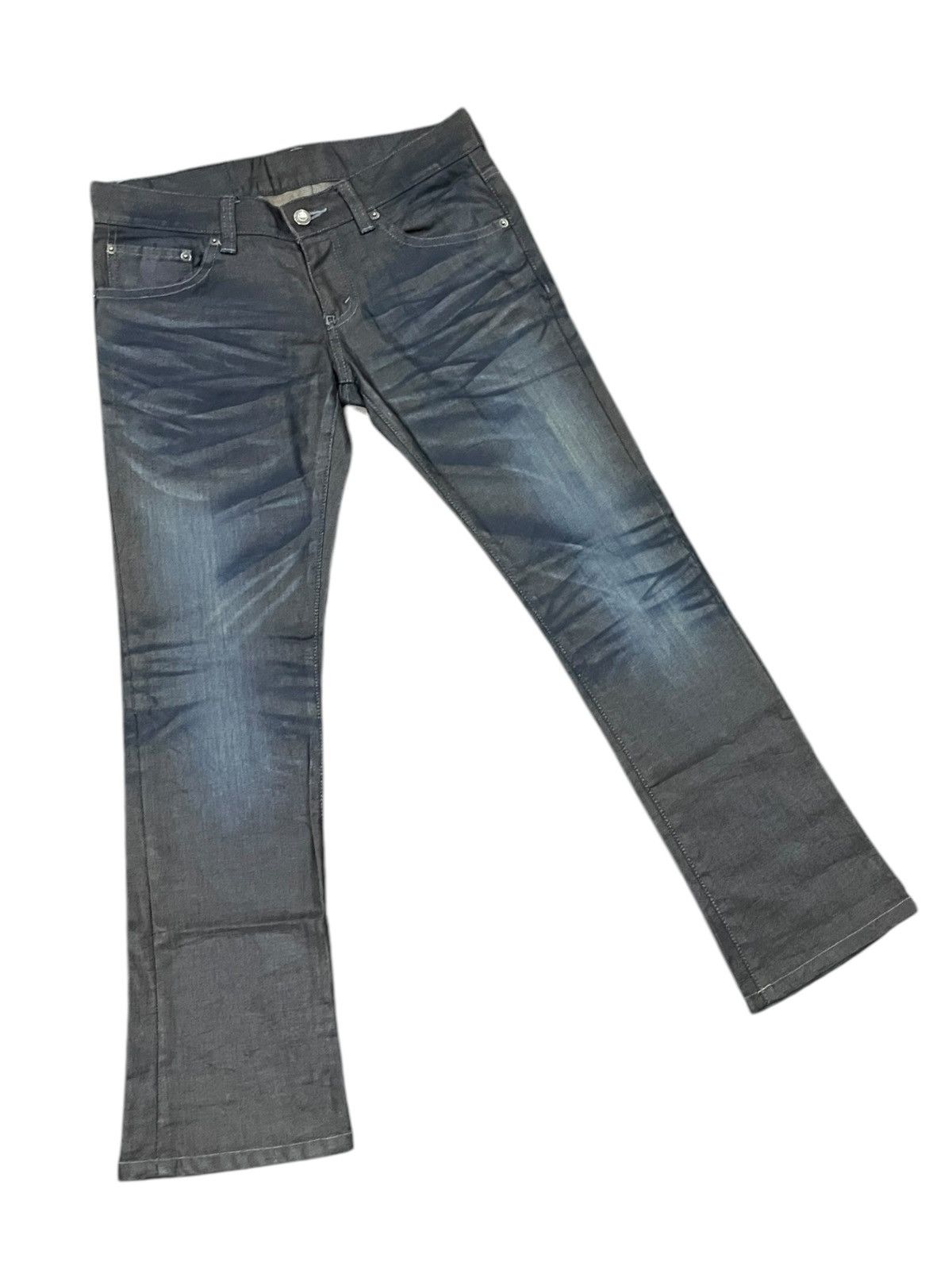 Japanese Brand Tornado Mart Stonewash Rigid Lowrise Jeans W32" x L37" Size US 32 / EU 48 - 4 Thumbnail