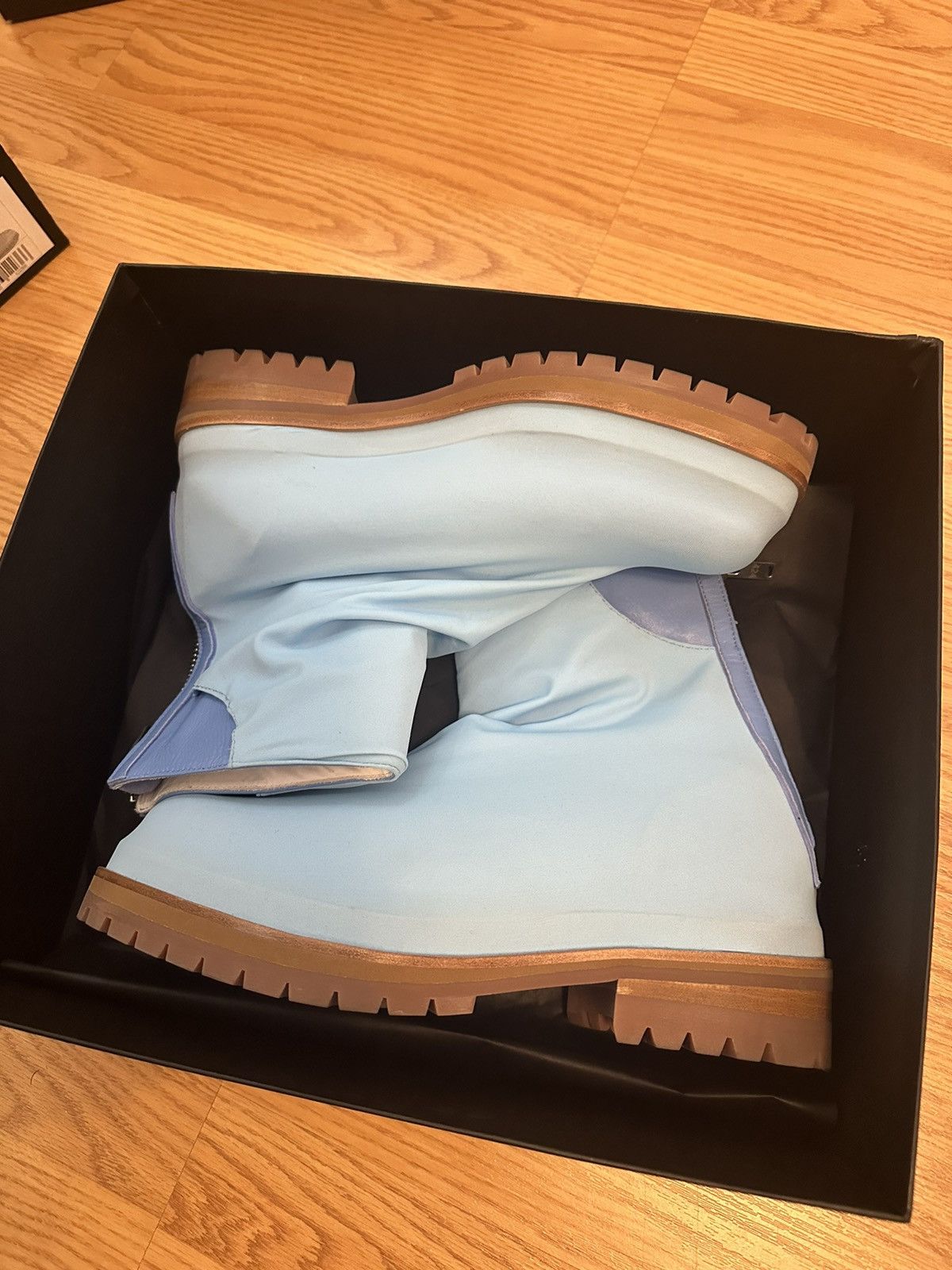 image of 424 On Fairfax 424 Baby Blue Marathon Boots, Men's (Size 10)