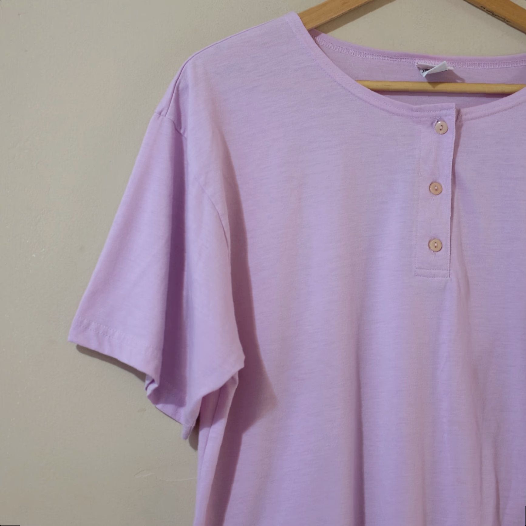 Haband HABAND Women's Short Sleeve Top T Shirt Size Large Pink Lightweight Blouse Regular L Shirt Pink Lightweight Casual Womens HB Vintage: No Size L / US 10 / IT 46 - 2 Thumbnail