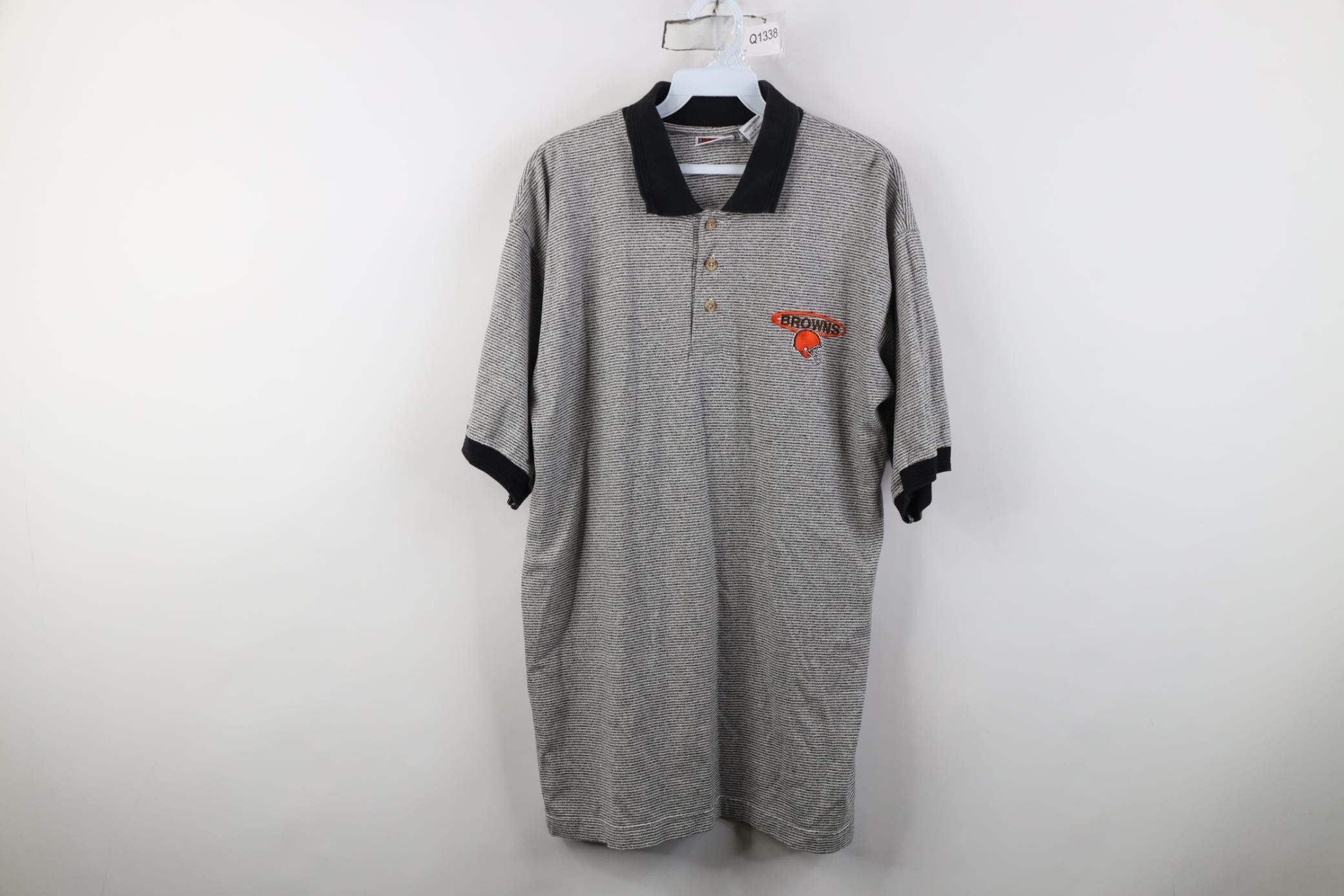 Vintage Vintage 90s Cleveland Browns Football Golf Polo Shirt Size US M / EU 48-50 / 2 - 1 Thumbnail