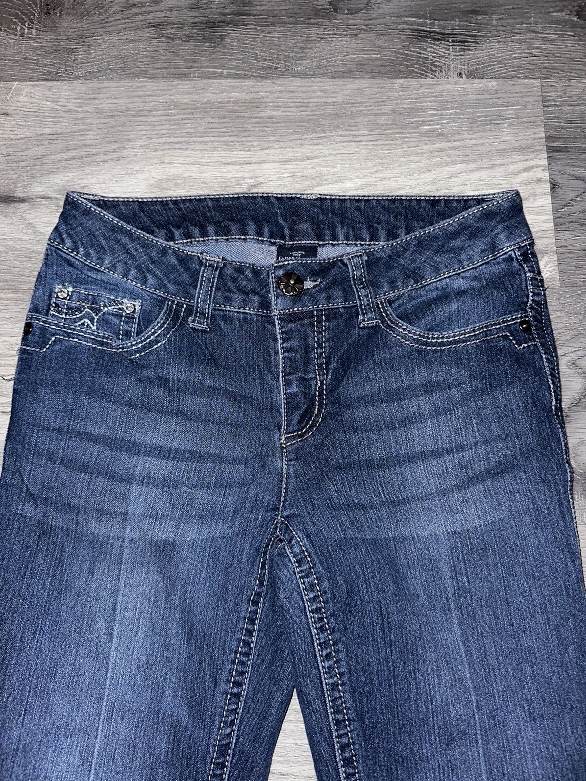 Faded Glory Low Rise Bootcut Embellished Jeans by Faded Glory Size 28" / US 6 / IT 42 - 3 Thumbnail