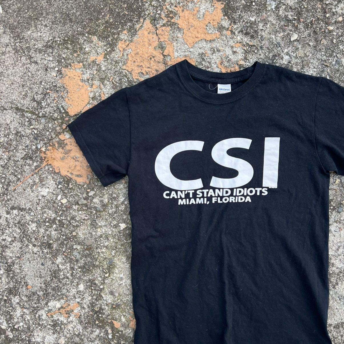 Vintage Vintage 90-00s CSI Funny Printed Graphic Tee Size US S / EU 44-46 / 1 - 3 Thumbnail
