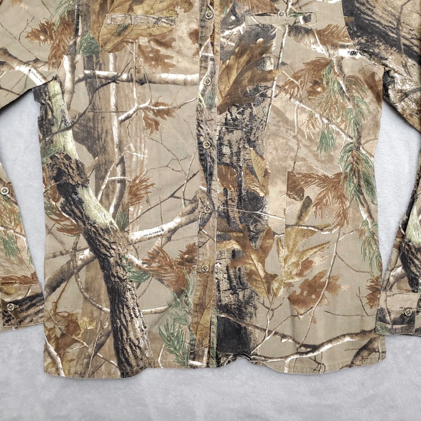 Realtree VINTAGE She Outdoor Apparel Camo Shirt Womens Medium Realtree Camoflage Long Sleeve Camo Size M / US 6-8 / IT 42-44 - 3 Thumbnail