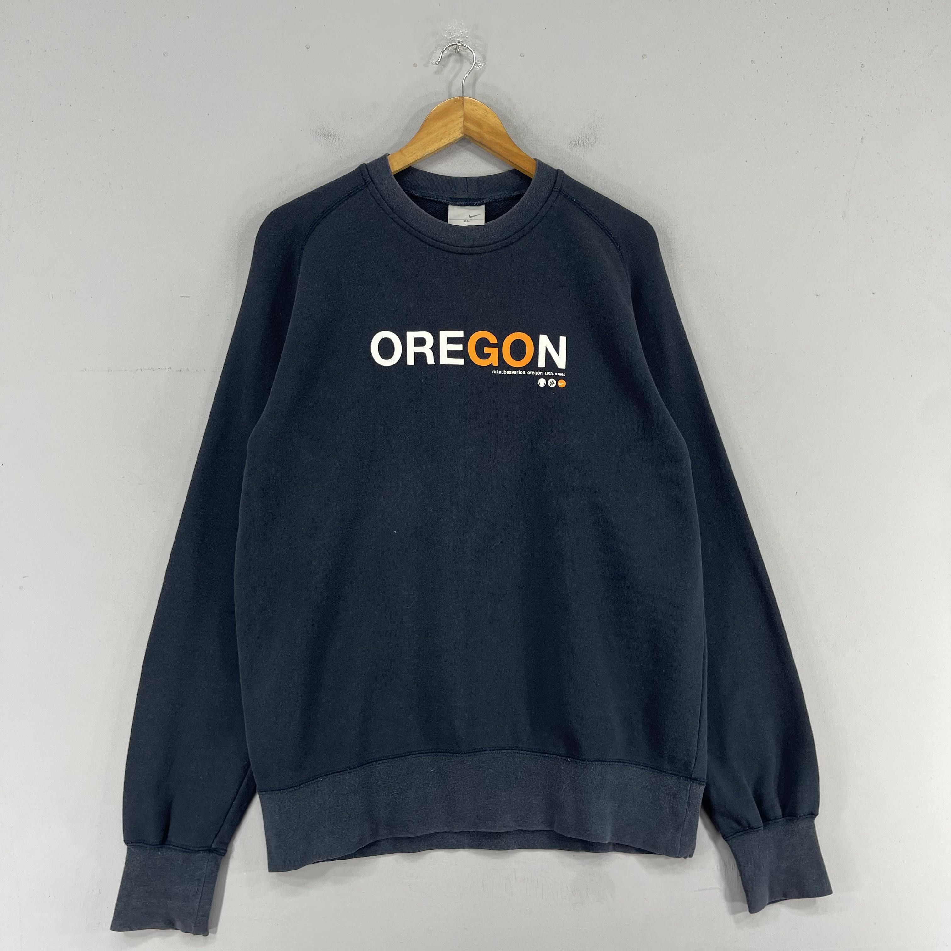 Nike × Vintage Vintage NIKE Oregon Usa Spellout Printed Sweatshirt Size US L / EU 52-54 / 3 - 3 Thumbnail