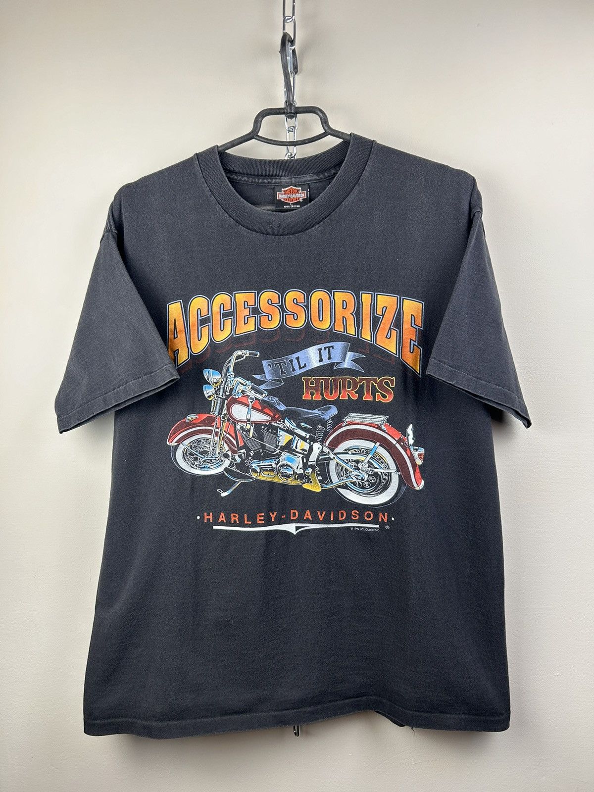 Harley Davidson Vintage 90s Holoubke Harley Davidson Shirt 1992 Black Size US L / EU 52-54 / 3 - 1 Thumbnail