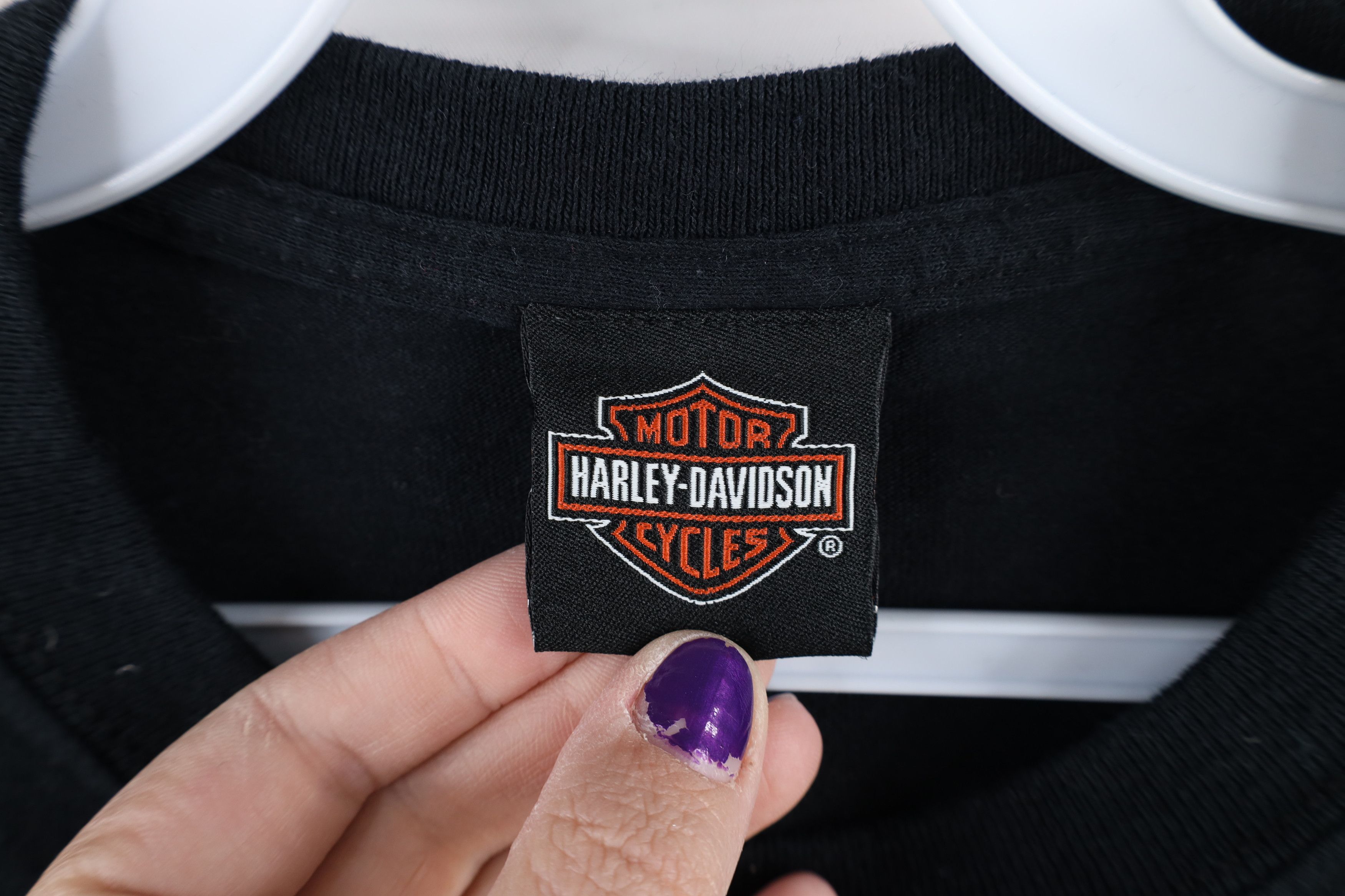 Harley Davidson Vintage Harley Davidson Spell Out Long Sleeve T-Shirt Black Size US S / EU 44-46 / 1 - 7 Thumbnail