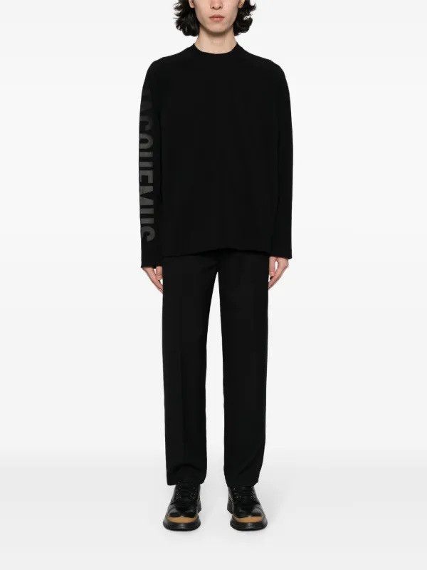 Jacquemus Jacquemus Big Sleeve Logo Black Longsleeve Size L Size US L / EU 52-54 / 3 - 3 Thumbnail