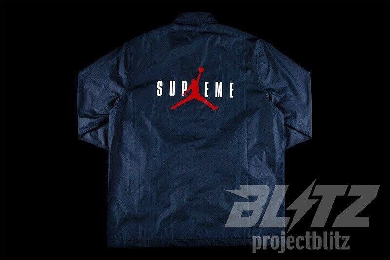Supreme FW15 Supreme Jordan Coaches Jacket Unreleased Colorway Navy Size US L / EU 52-54 / 3 - 3 Thumbnail