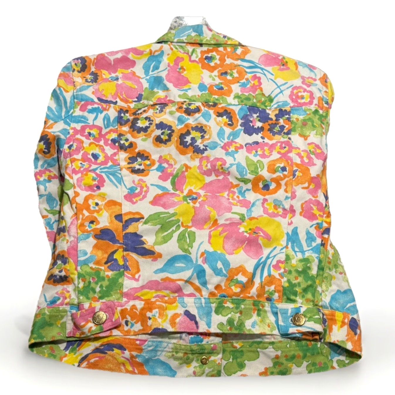 Ralph Lauren Lauren Ralph Lauren Watercolor Floral Denim Jacket Womens L Multicolor Size L / US 10 / IT 46 - 5 Thumbnail