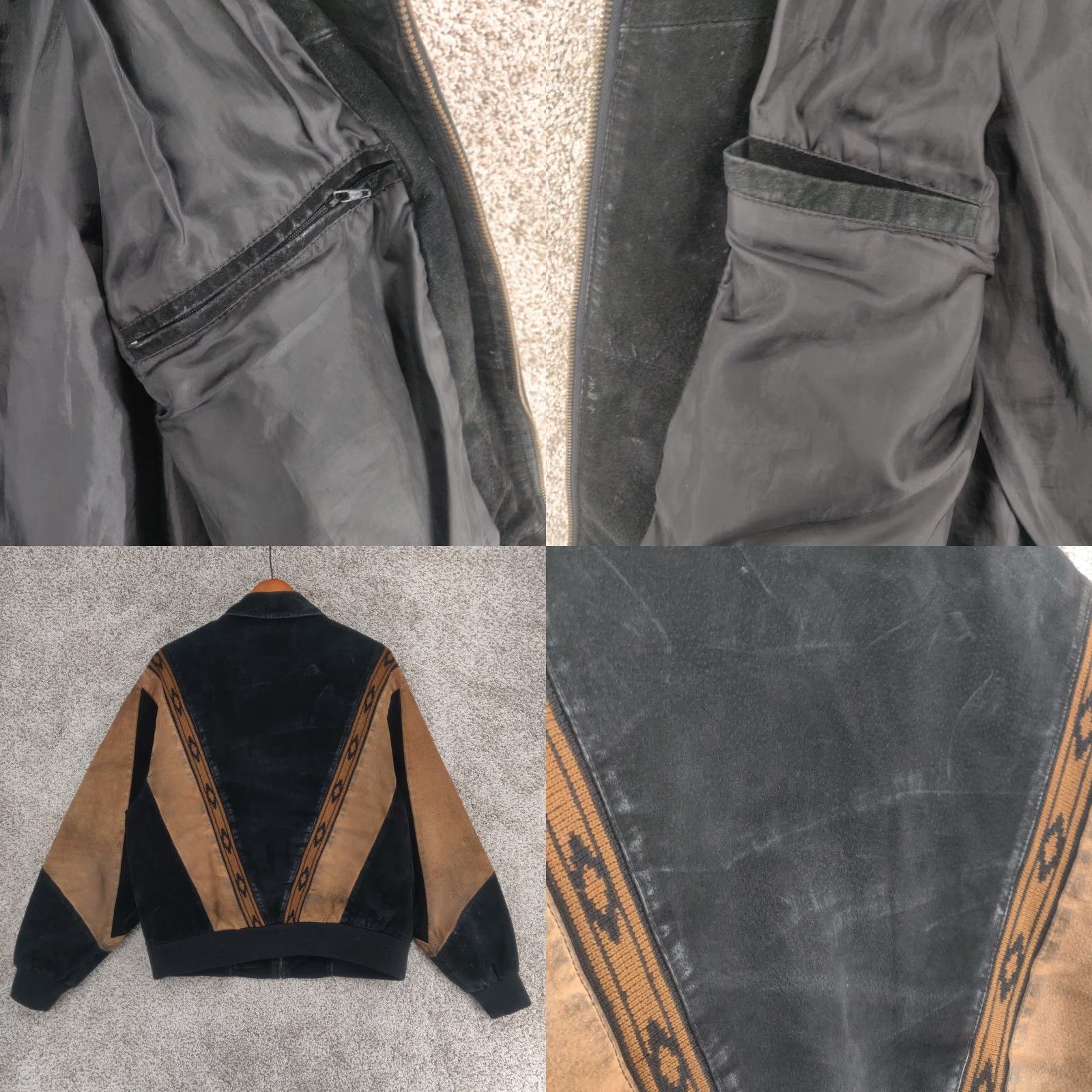 Scully VINTAGE Scully Jacket Mens Small Suede Leather Bomber Western 90s Brown Zipper Collared Lightweight Mid-Length Regular Mens Size US S / EU 44-46 / 1 - 9 Thumbnail