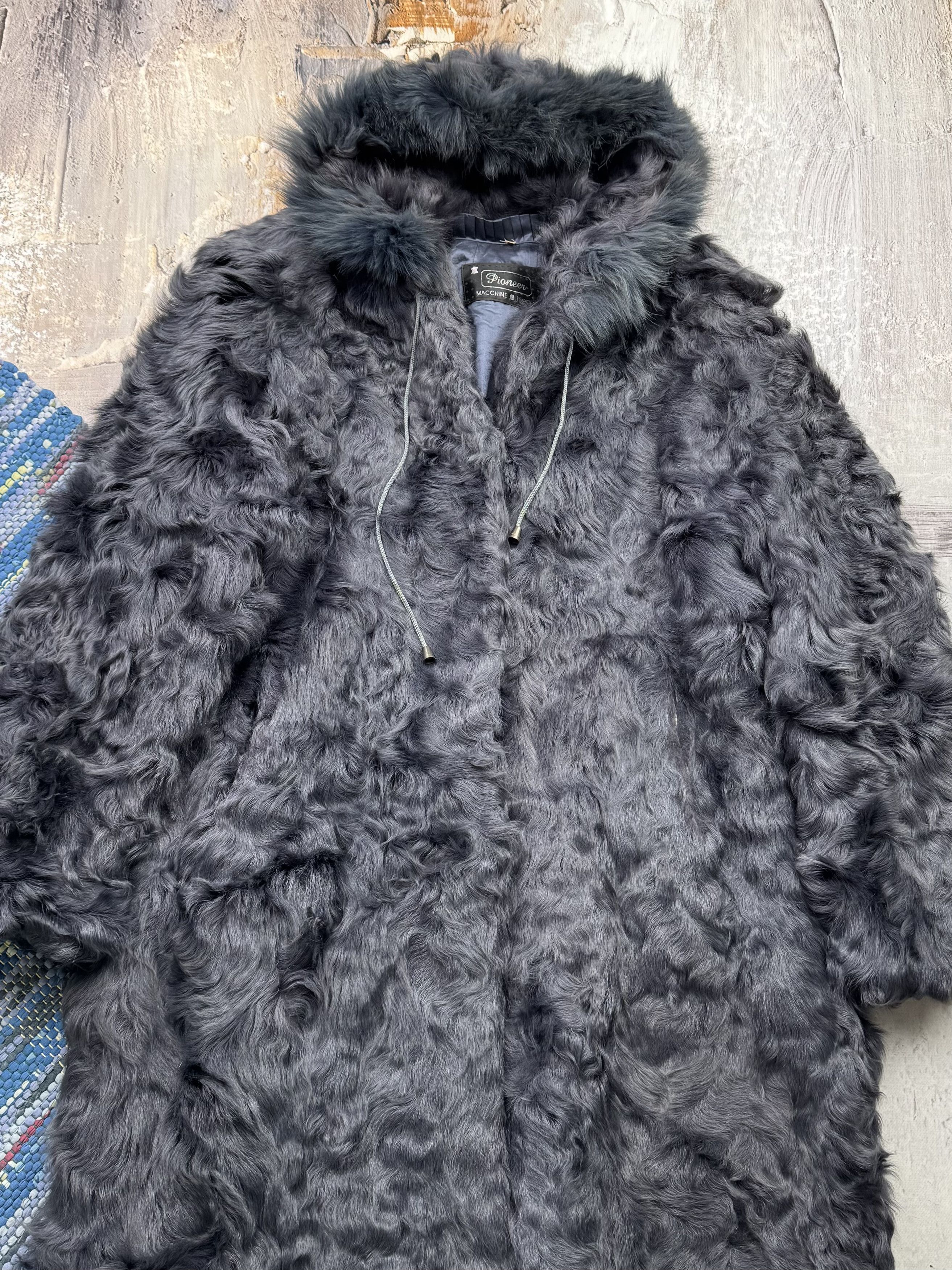 Vintage Real Fur Hooded Coat A723D15