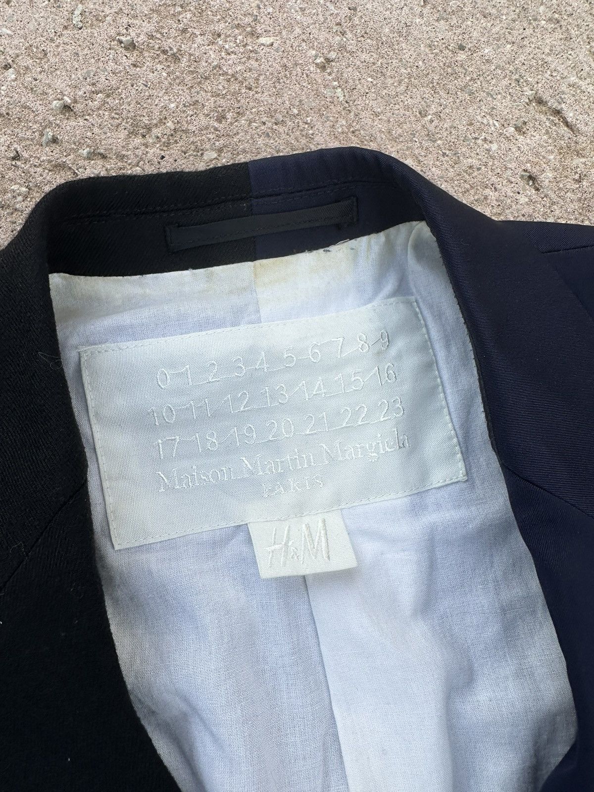 H&M × Maison Margiela Maison Margiela x H&M Blazer Jacket Black/Navy size S-M Size 46L - 4 Thumbnail