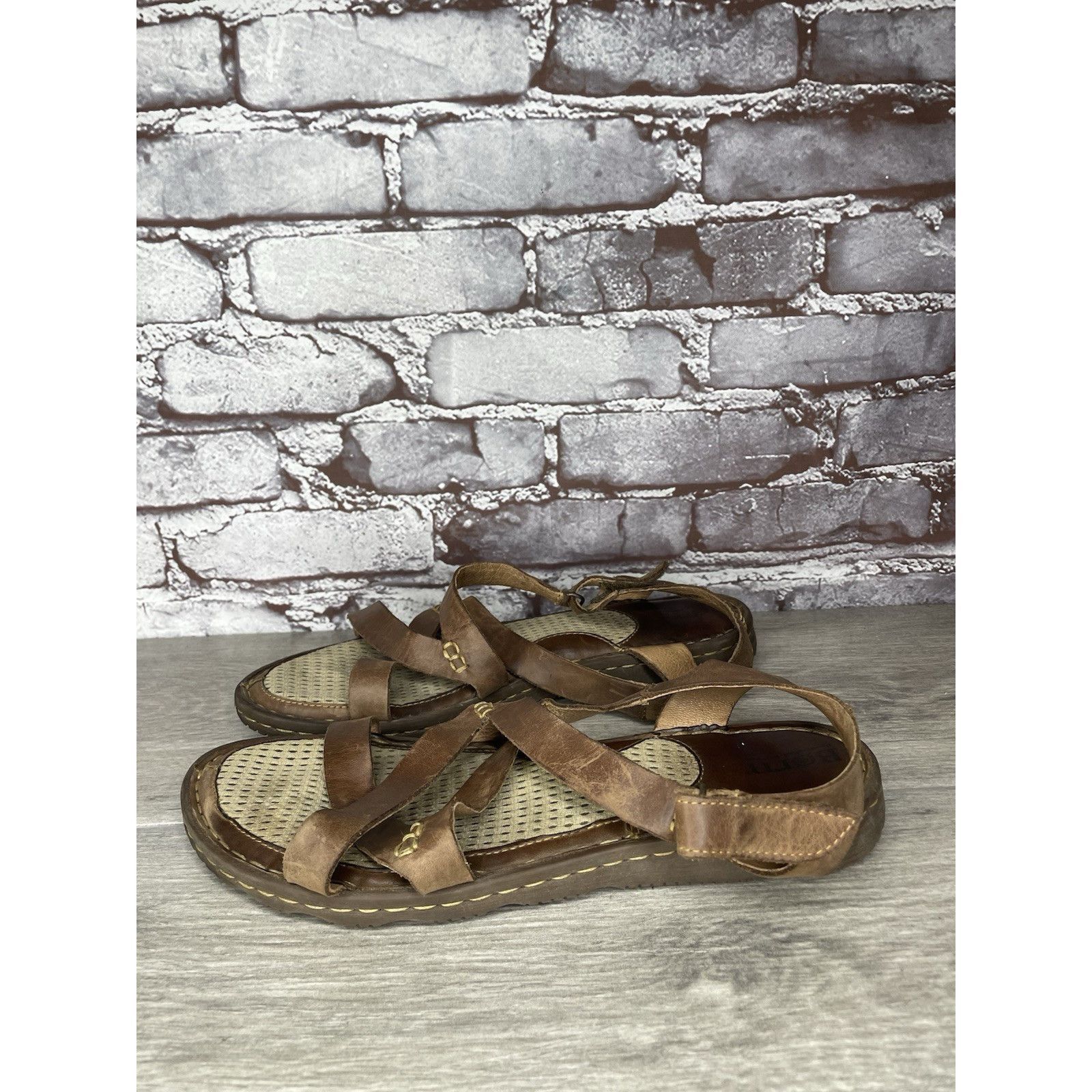 Born Born Handcrafted Brown Leather Strappy Casual Sandals Women’ Size US 10 / IT 40 - 16 Thumbnail