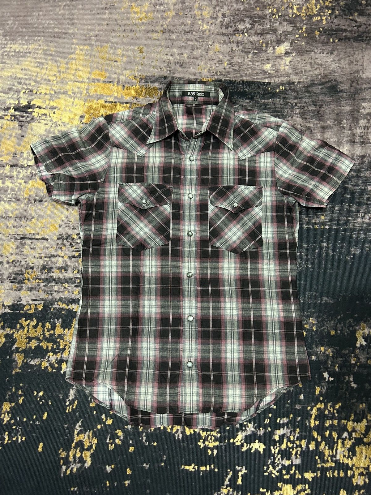 5351 POUR LES HOMMES 5351 Pour Les Hommes Stone Button Shirt Size US S / EU 44-46 / 1 - 2 Thumbnail