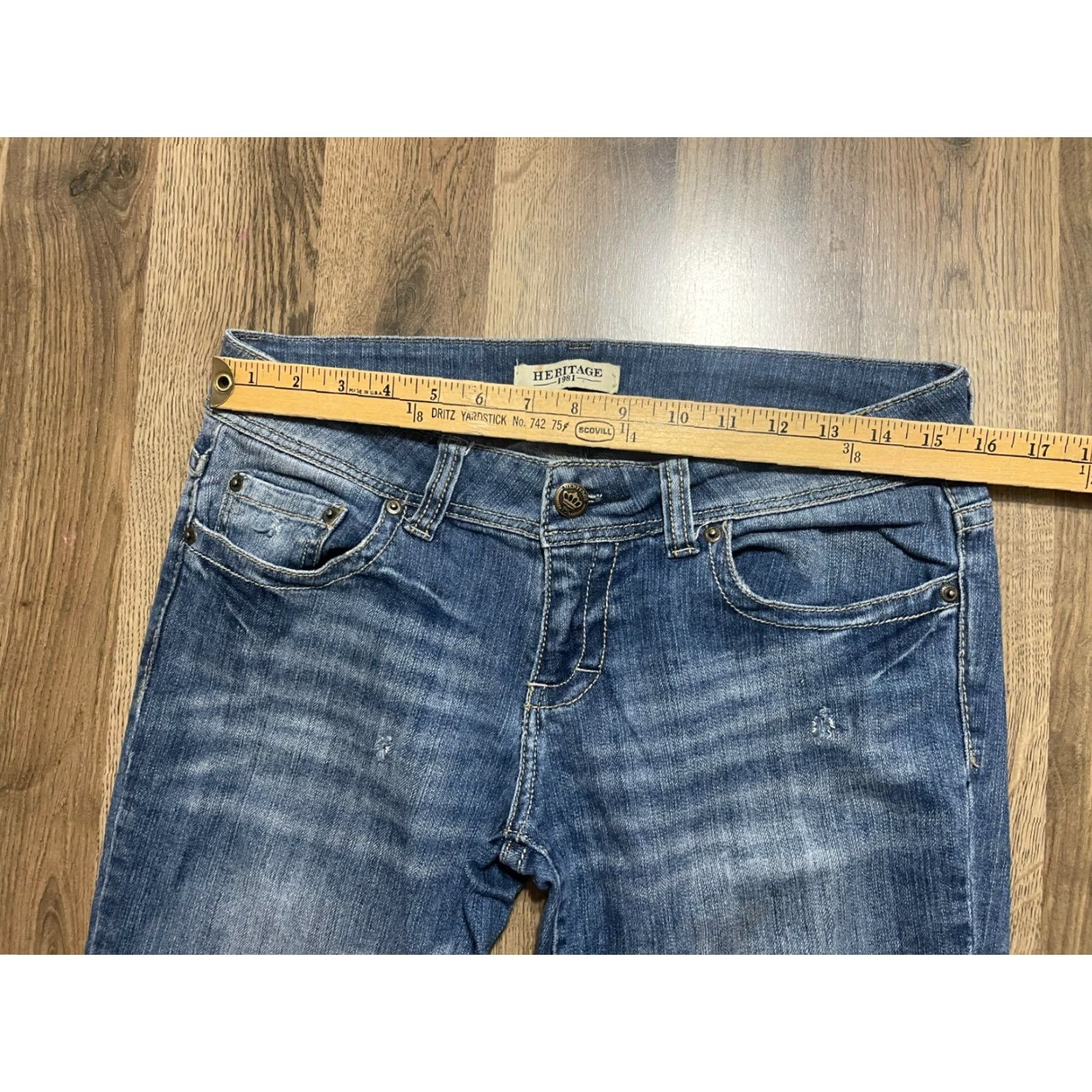 Vintage Heritage 1981 Jeans Women's Size 7 Denim Flared Pockets Size 28" / US 6 / IT 42 - 5 Thumbnail