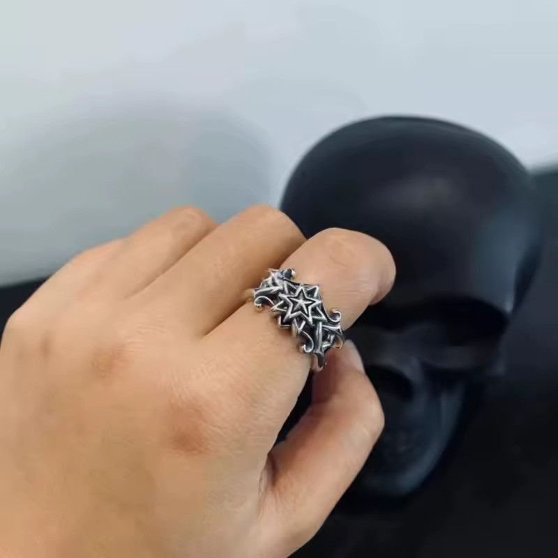 Jewelry Star Ring - Cybercore Minimalist Adjustable Ring Size ONE SIZE - 1 Thumbnail