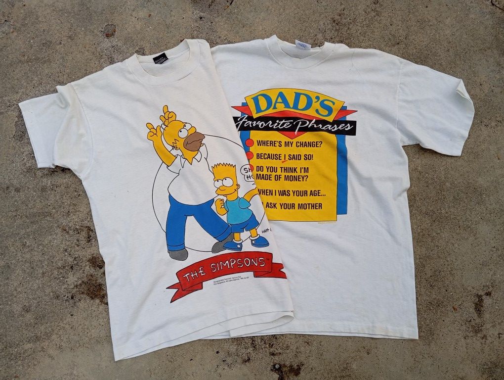 Vintage 🎉 Vtg Fathers Day & Vtg The Simpsons Shake It Homer tshirt Size US L / EU 52-54 / 3 - 2 Thumbnail