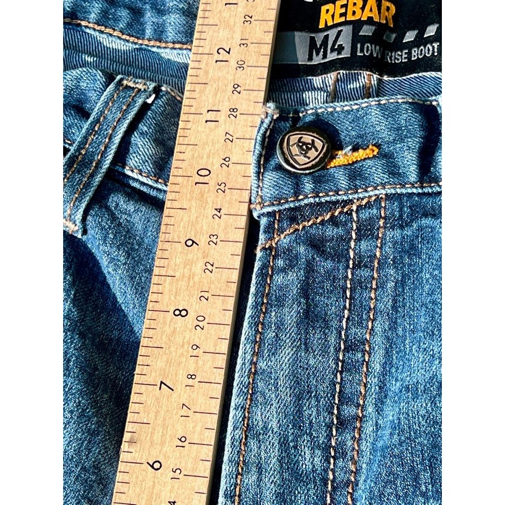 Ariat Men's Ariat Rebar M4 Low Rise Bootcut jeans 35x32 True 33x30 Size US 35 - 7 Thumbnail
