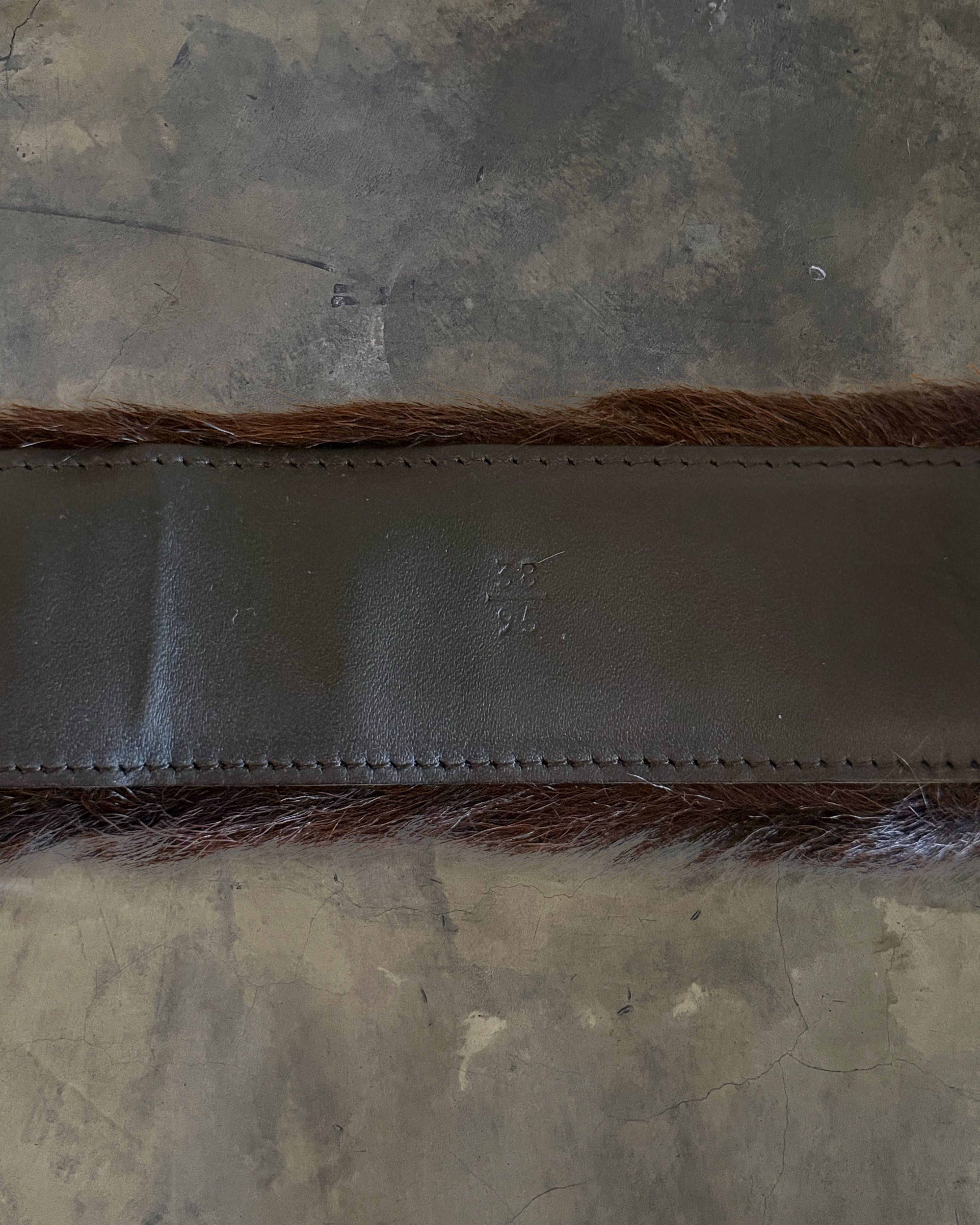 Prada PRADA FW2017 RUNWAY TWO TONE COWHIDE BELT Size 38 - 6 Thumbnail