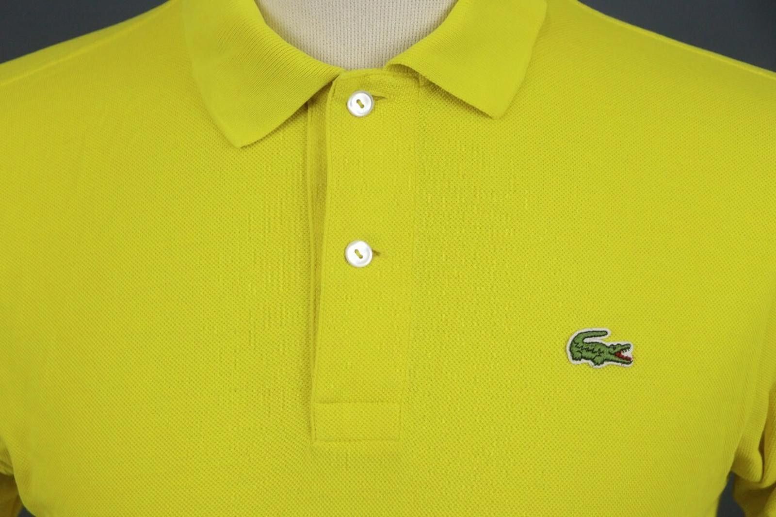 Lacoste Lacoste Yellow Cotton Collared Popover Polo Shirt Size 4 Size US M / EU 48-50 / 2 - 6 Thumbnail
