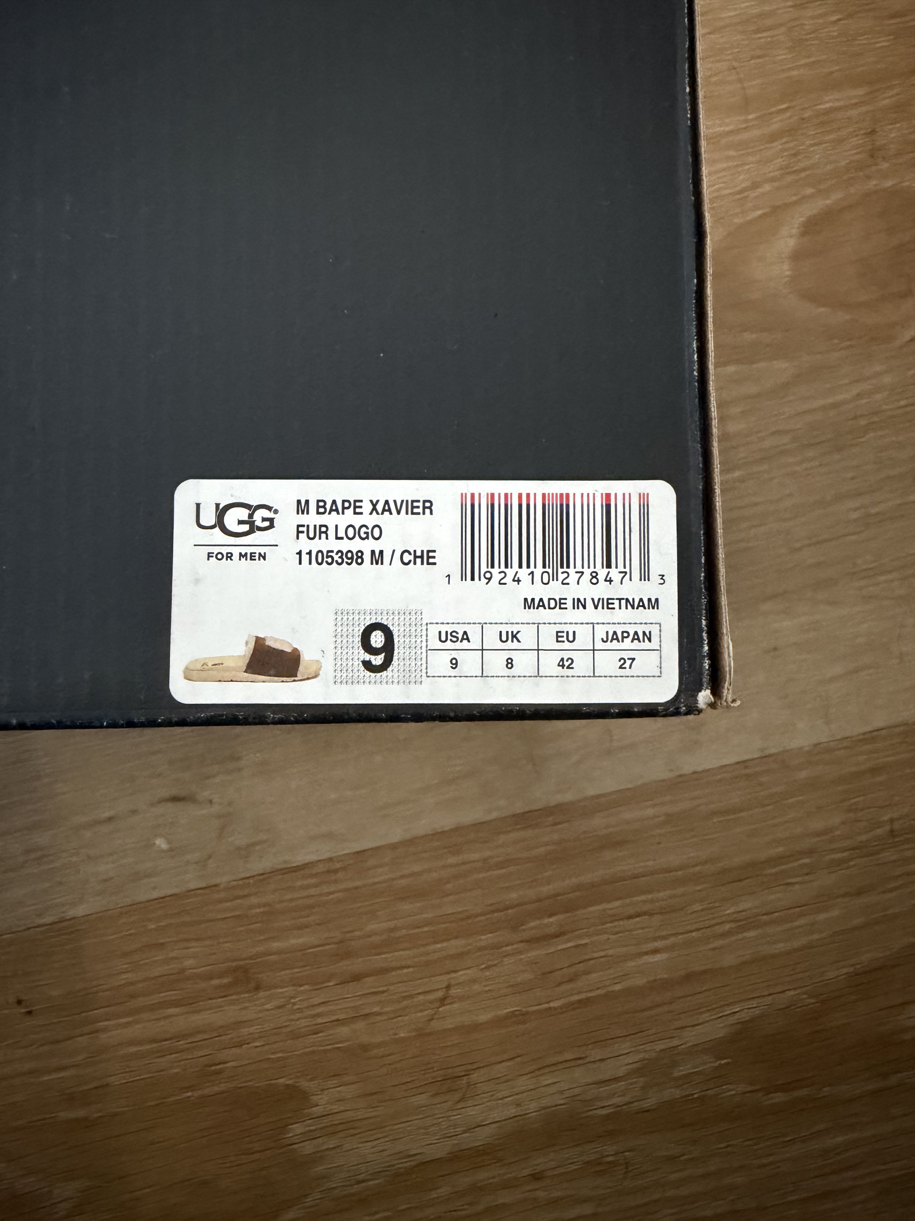Bape × Ugg BAPE X UGG Xavier Fur Logo Slide Chestnut Size US 9 / EU 42 - 6 Thumbnail