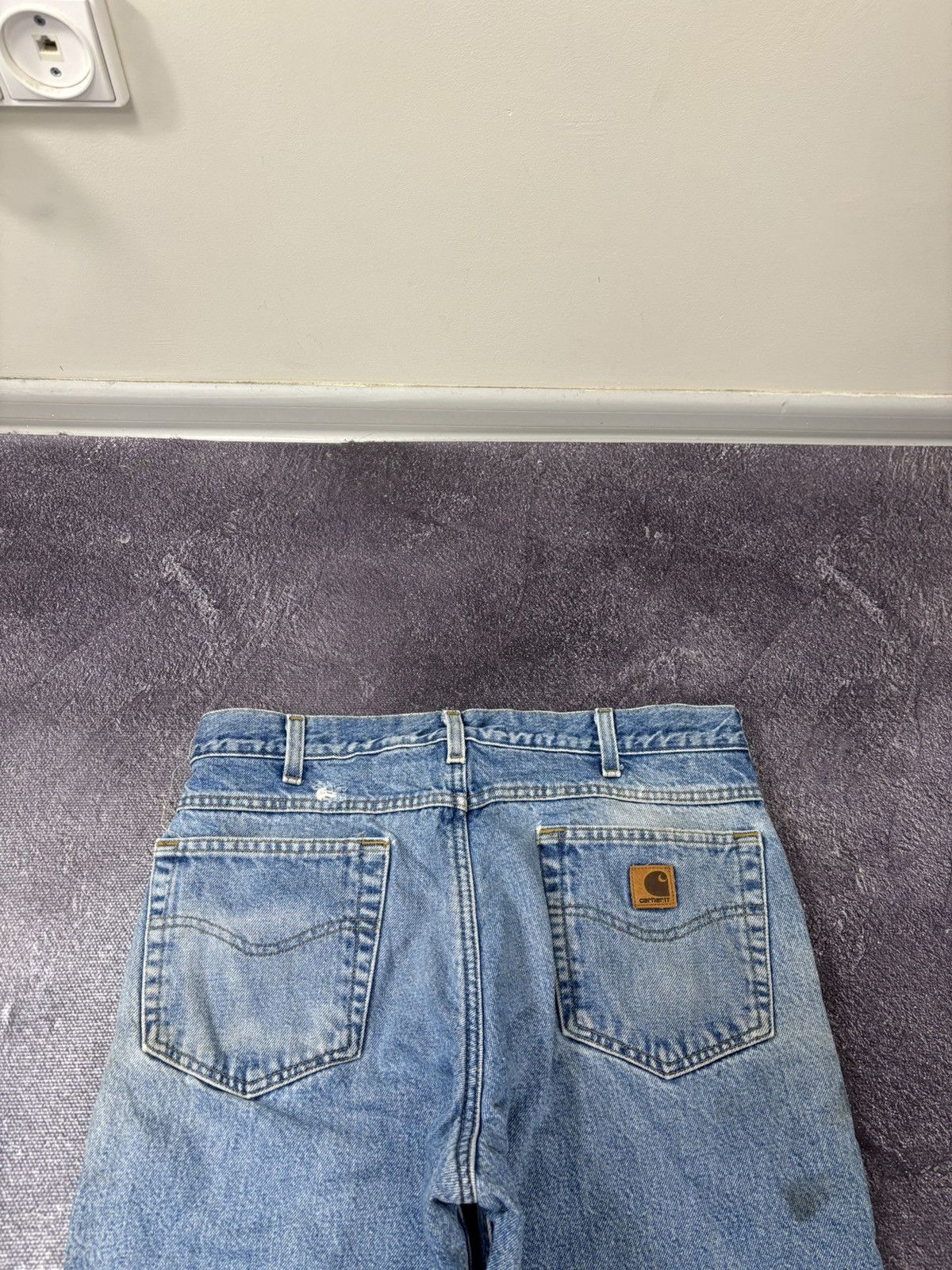 Carhartt Vintage 90s Carhartt Blue Denim Insulated Hype Baggy Jeans Size US 34 / EU 50 - 7 Thumbnail