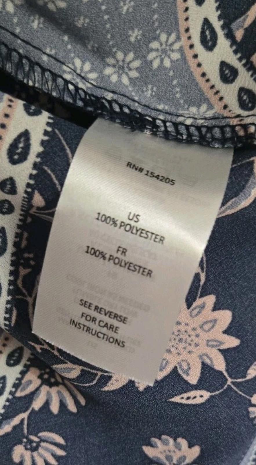 Other Copper & Ella Womens Large L Blouse Top Shirt Blue Floral Ne Size L / US 10 / IT 46 - 12 Thumbnail