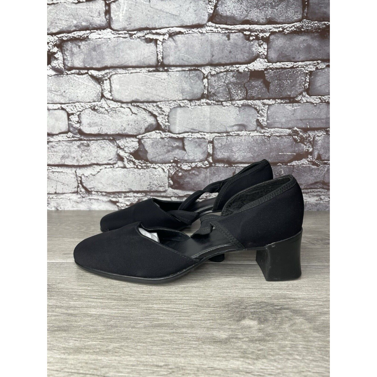Other Munro American Whitney Black Fabric Elastic MaryJane Strap H Size US 8.5 / IT 38.5 - 1 Thumbnail