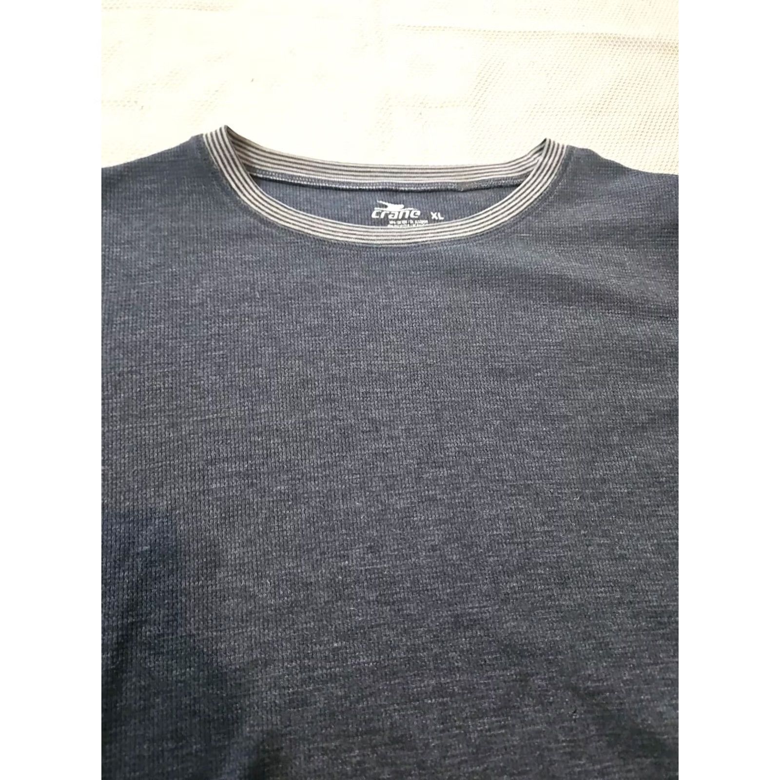 Layer 8 Crane Shirt Mens XL Blue Thermal Base Layer Waffle Knit Casual Tee Top Size US XL / EU 56 / 4 - 5 Thumbnail
