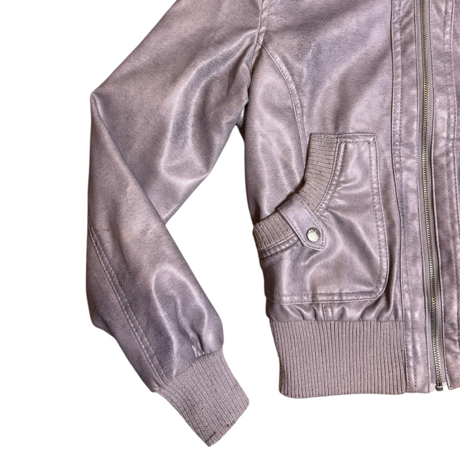 Other Miss London Moto Biker Jacket Cropped Faux Leather M Y2K Size M / US 6-8 / IT 42-44 - 4 Thumbnail