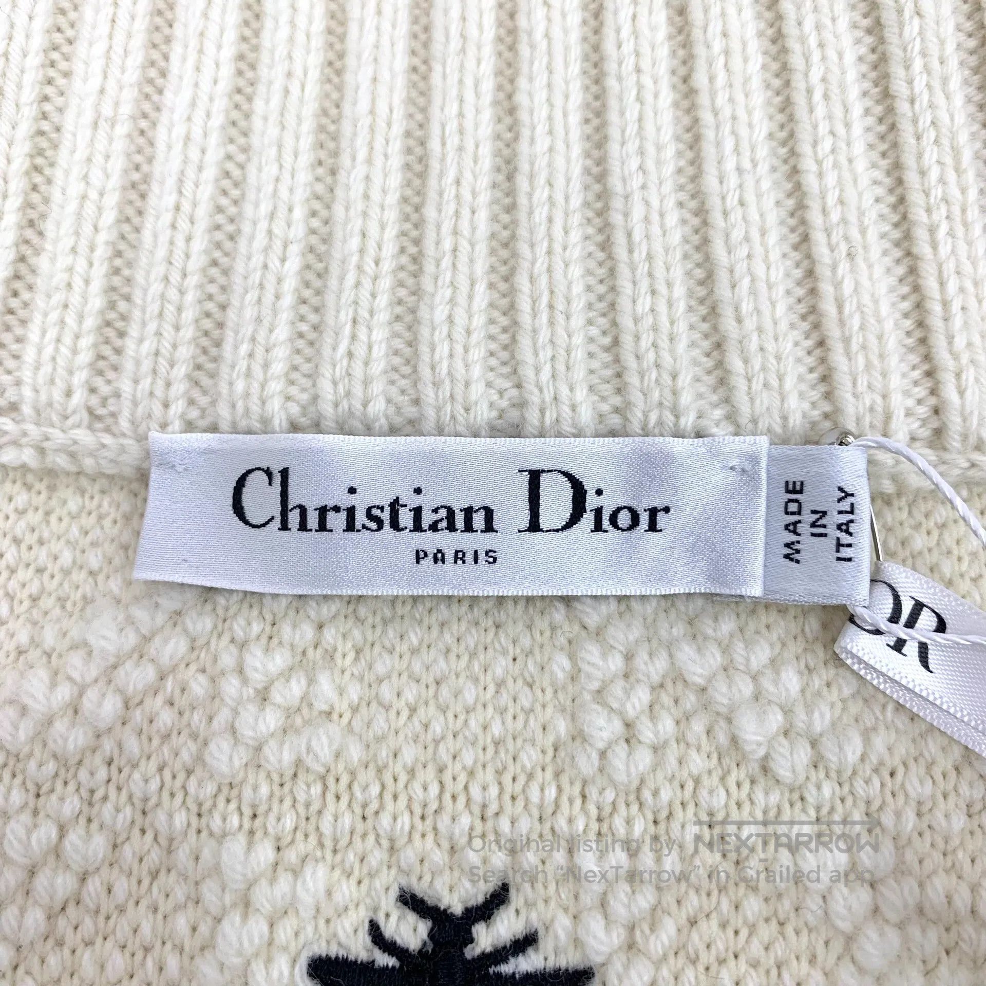 Dior Dior Beige Herringbone Cotton Wool Stand Collar Zipper Lon Size XS / US 0-2 / IT 36-38 - 5 Thumbnail