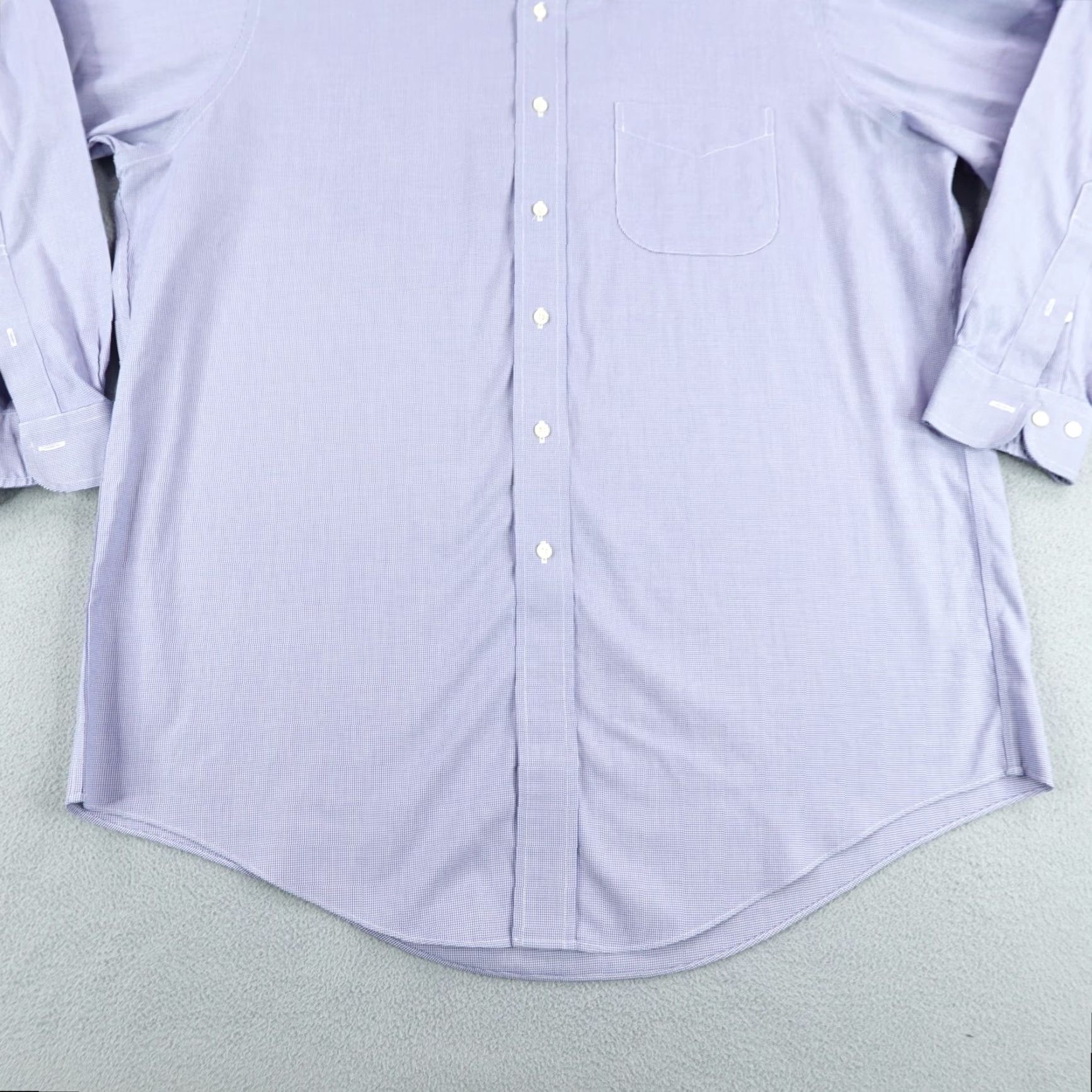 Brooks Brothers Brooks Brothers Shirt Men Large Blue White Houndstooth Button Up Traditional Fit Size US L / EU 52-54 / 3 - 4 Thumbnail