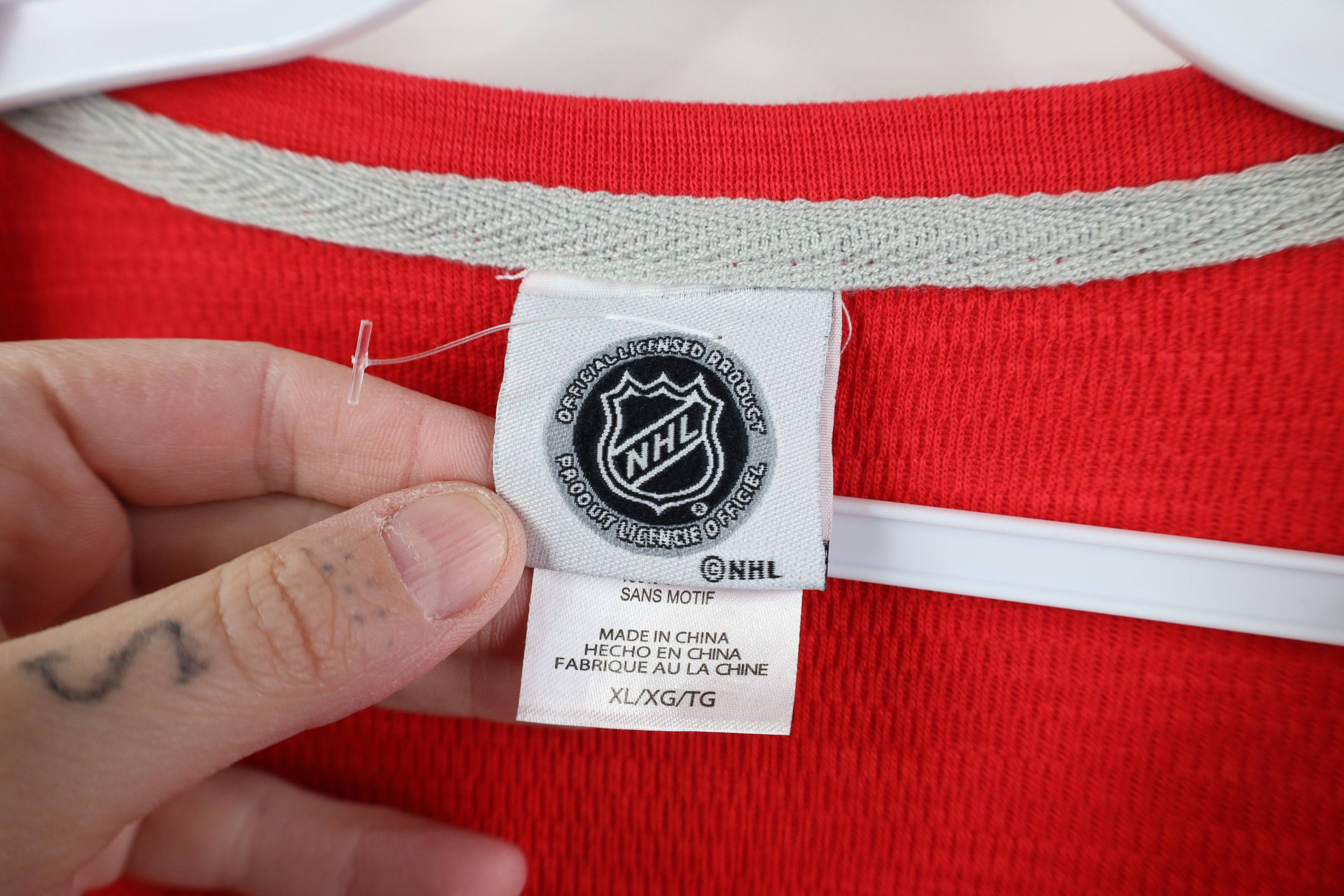 Vintage Deadstock Vintage Y2K Hockey Thermal Waffle Knit T-Shirt Size US XL / EU 56 / 4 - 6 Thumbnail