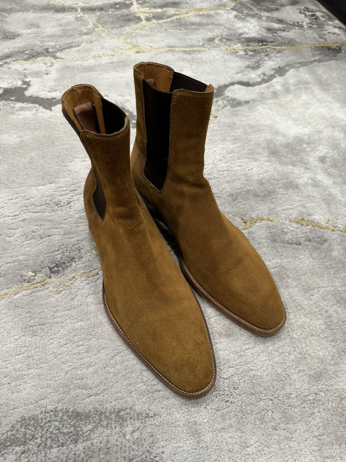 image of Saint Laurent Paris Fw13 Ochre Chelsea Wyatt’S Shoes, Men's (Size 11)