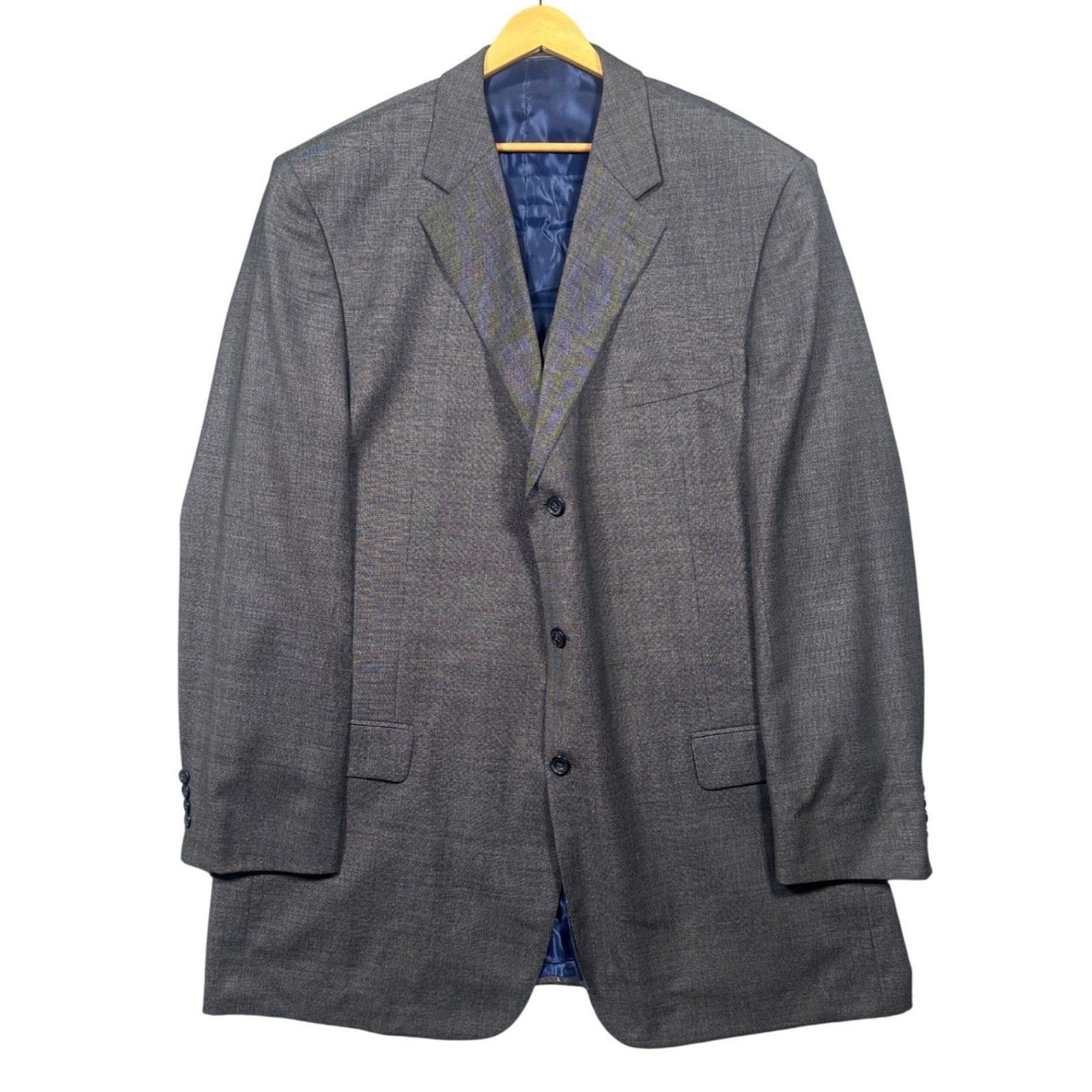 Paul Fredrick Paul Fredrick Suit Mens 48XL Grey Wool Cashmere 3-Piece Size 48L - 2 Thumbnail