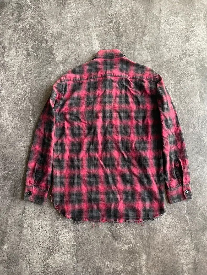 Saint Laurent Paris Saint Laurent Paris Black and Red Plaid Fringe Shirt Size US S / EU 44-46 / 1 - 2 Thumbnail