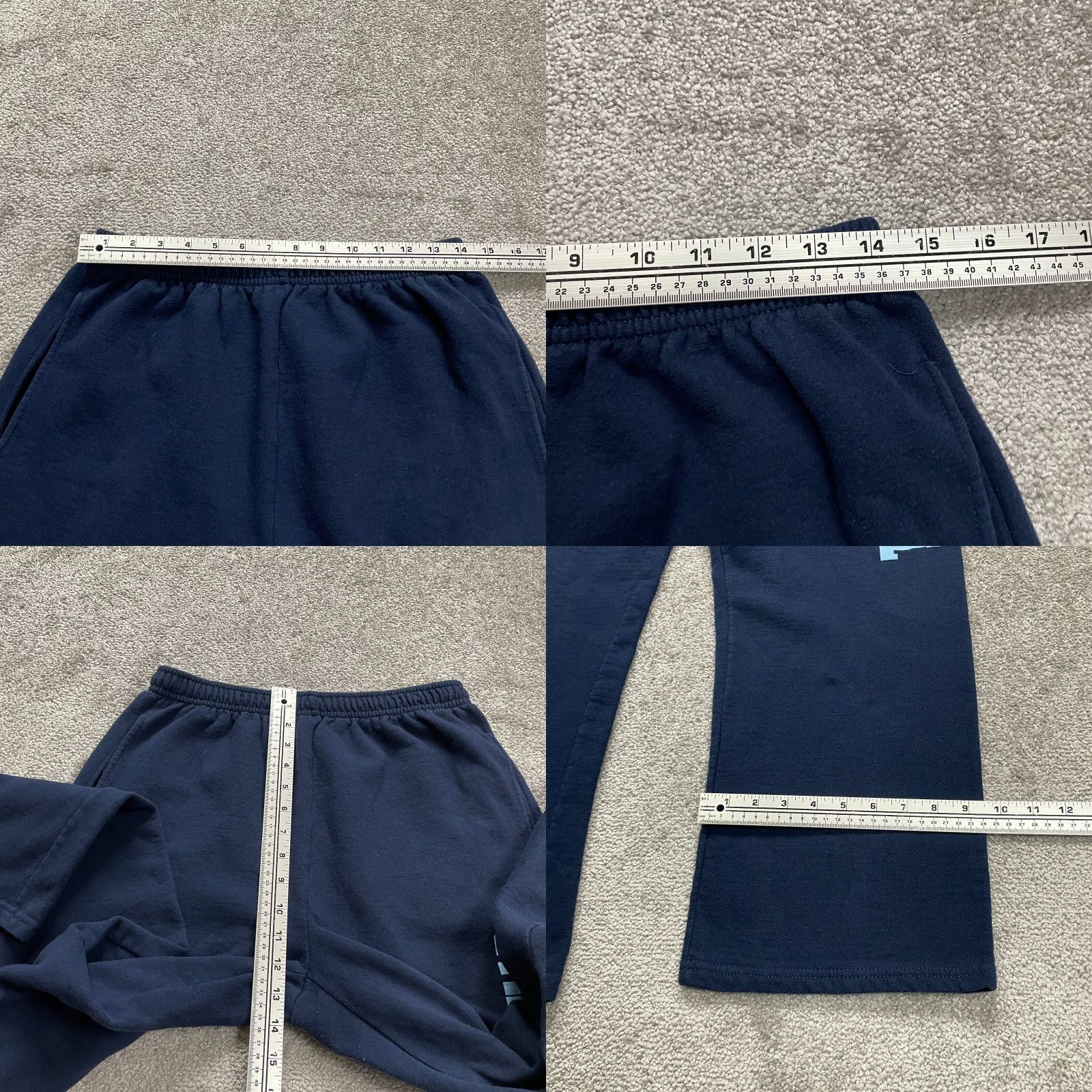 Jerzees Jerzees Sweatpants Mens Regular Straight Leg Blue 28x30 Fleece Pocket Elastic Waist Casual Sports USA 28 Inseam Men's Pants Size US 31 - 8 Thumbnail
